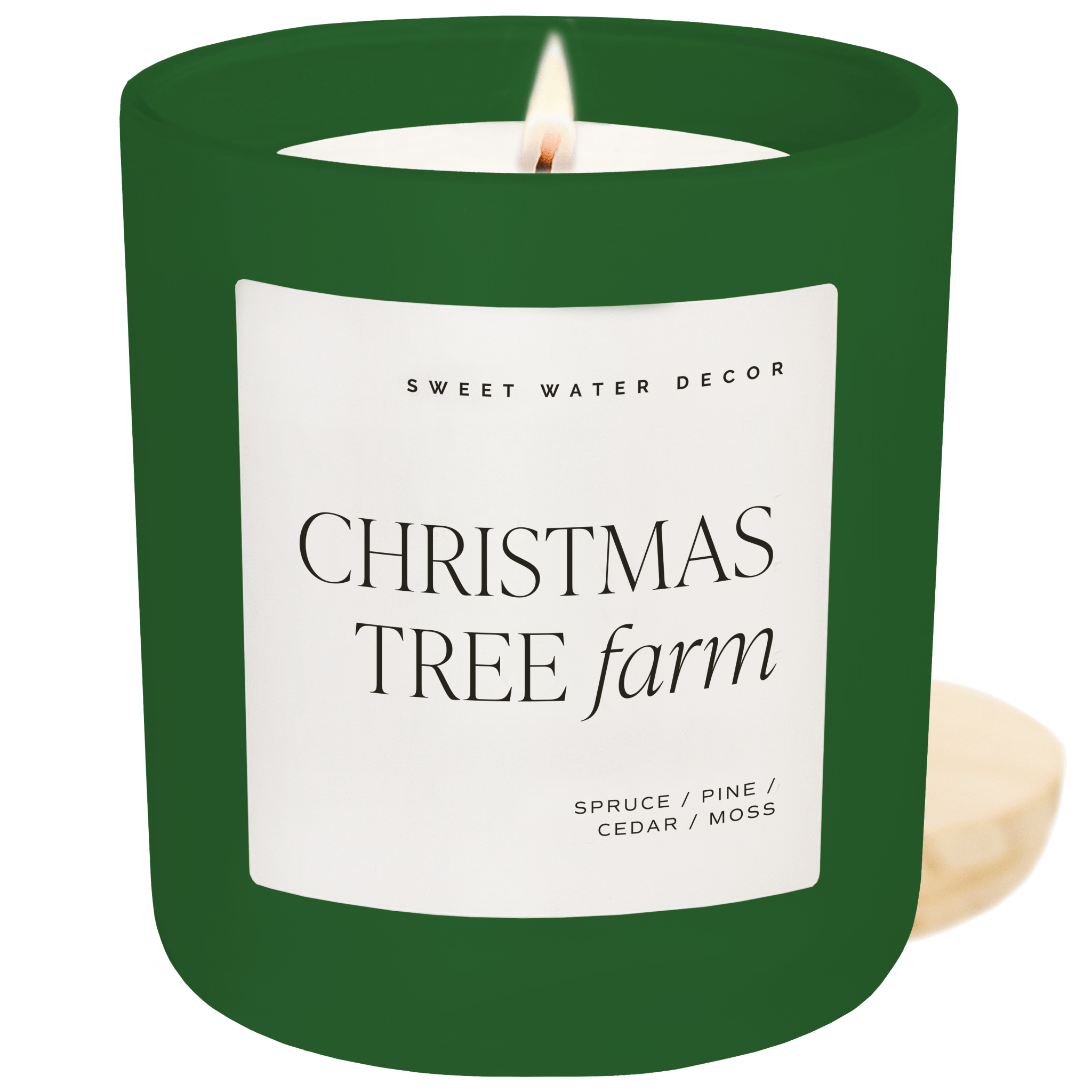Christmas Tree Farm Soy Candle (15oz Green Matte Jar)