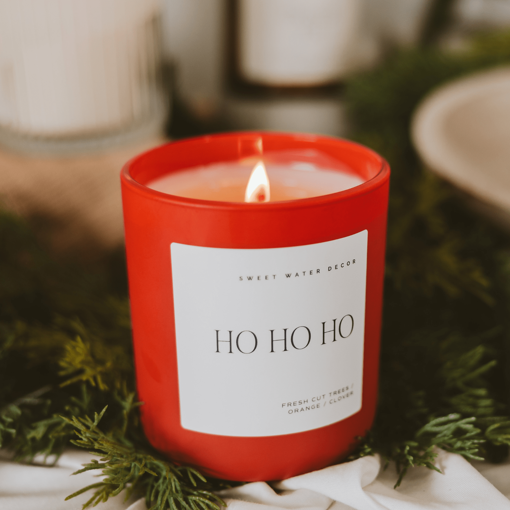 Ho Ho Ho Soy Candle (15oz Green Matte Jar – Christmas)