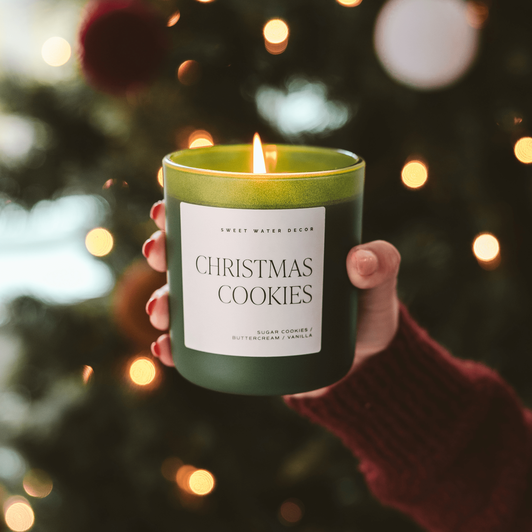 Christmas Cookies Soy Candle (15oz Green Matte Jar – Sugar Cookies)
