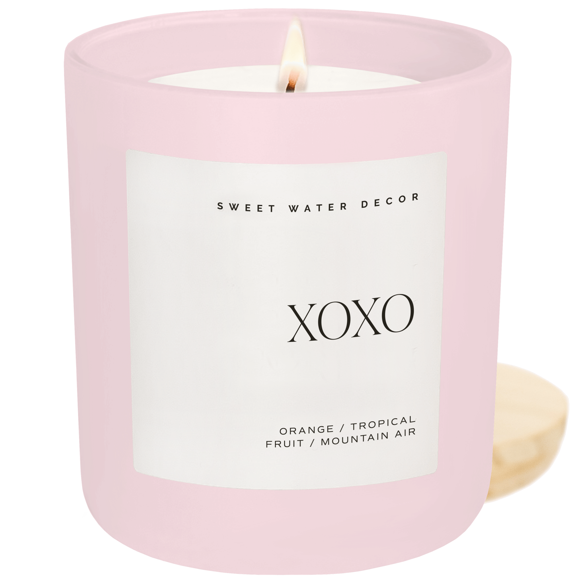 XOXO Soy Candle (15 oz Pink Matte Jar – Island Air)