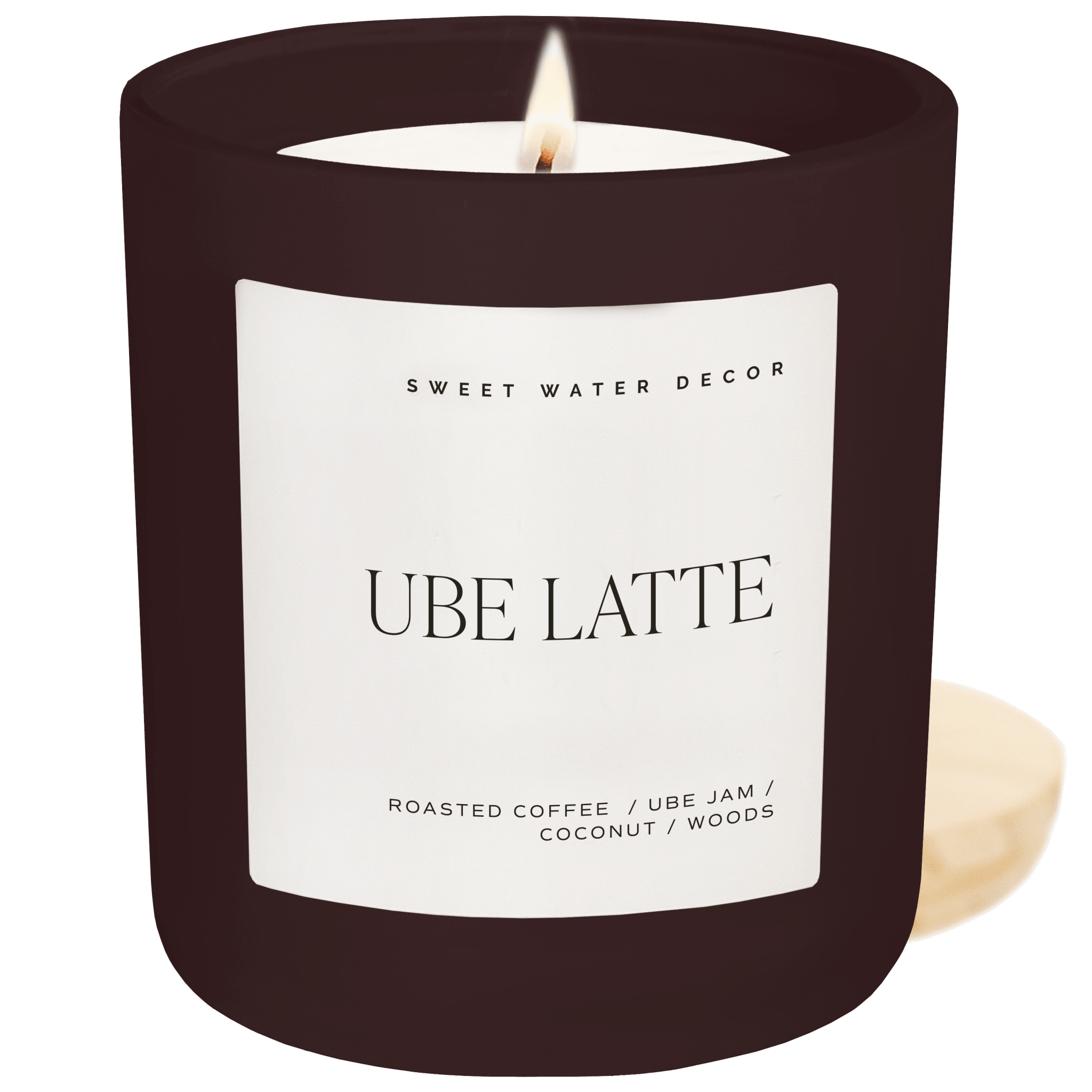 Ube Latte Soy Candle (15oz Brown Matte Jar)