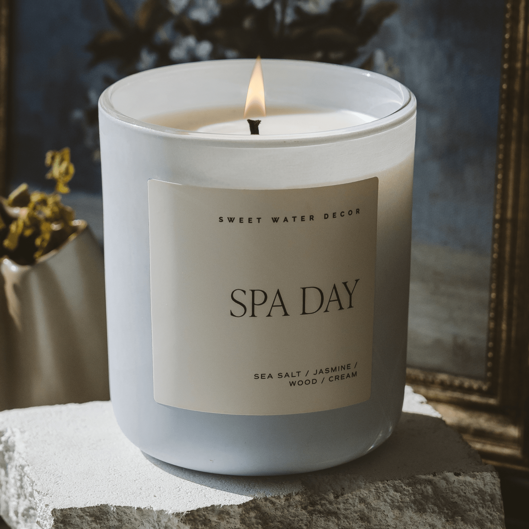 Spa Day Soy Candle - Blue Matte Jar (15 oz)