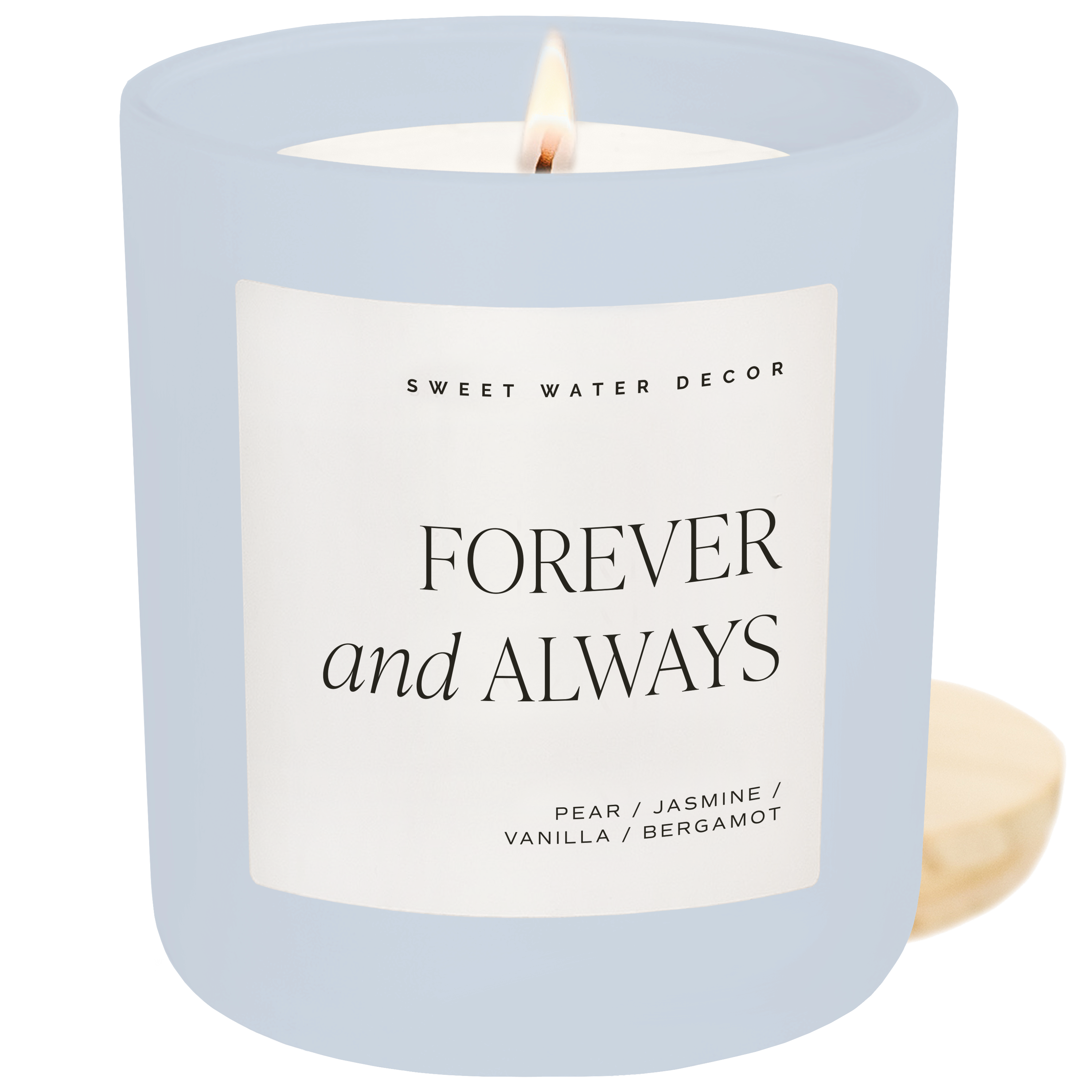Forever and Always Soy Candle (15 oz Blue Matte Jar)