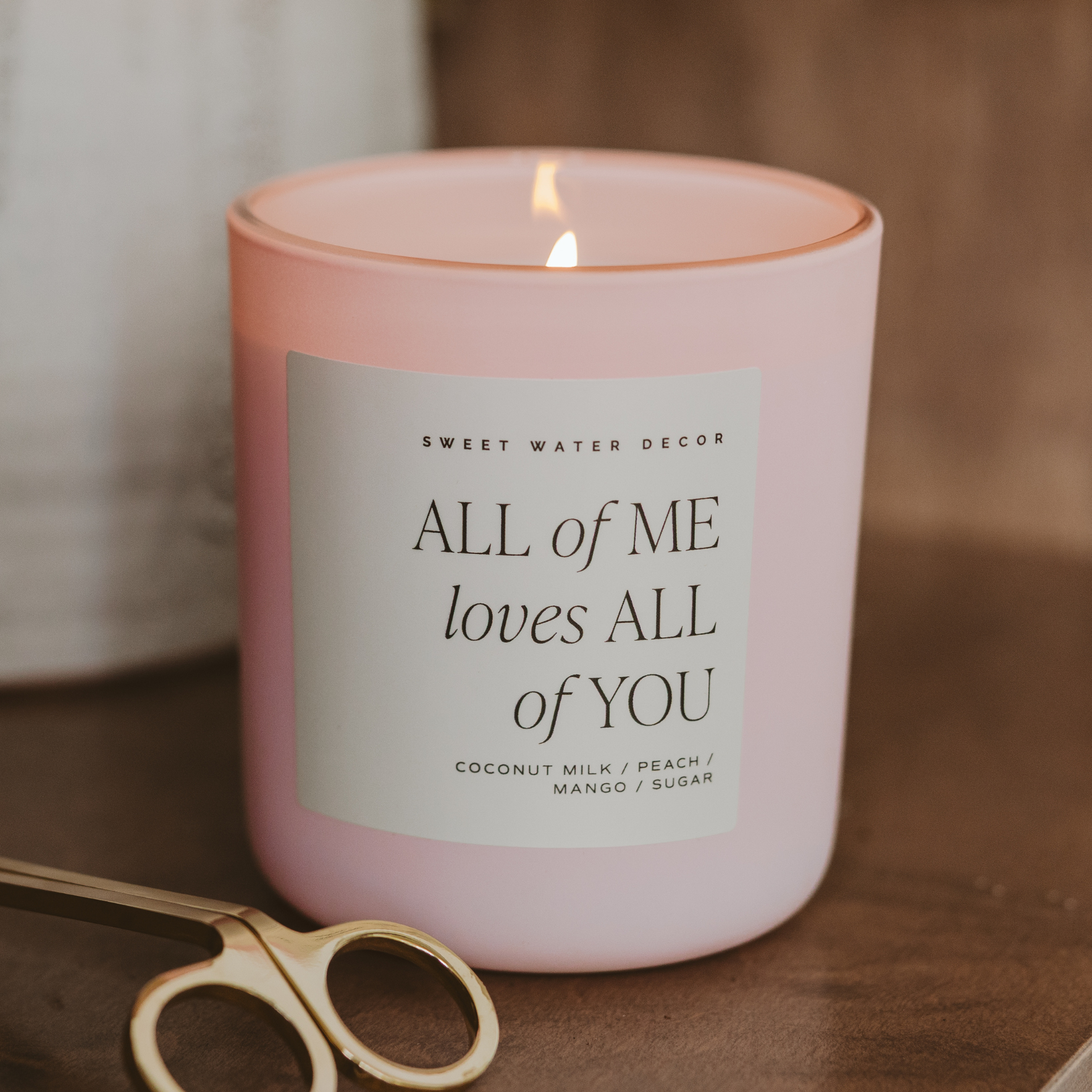 All of Me Loves All of You Soy Candle (15 oz Pink Matte Jar)
