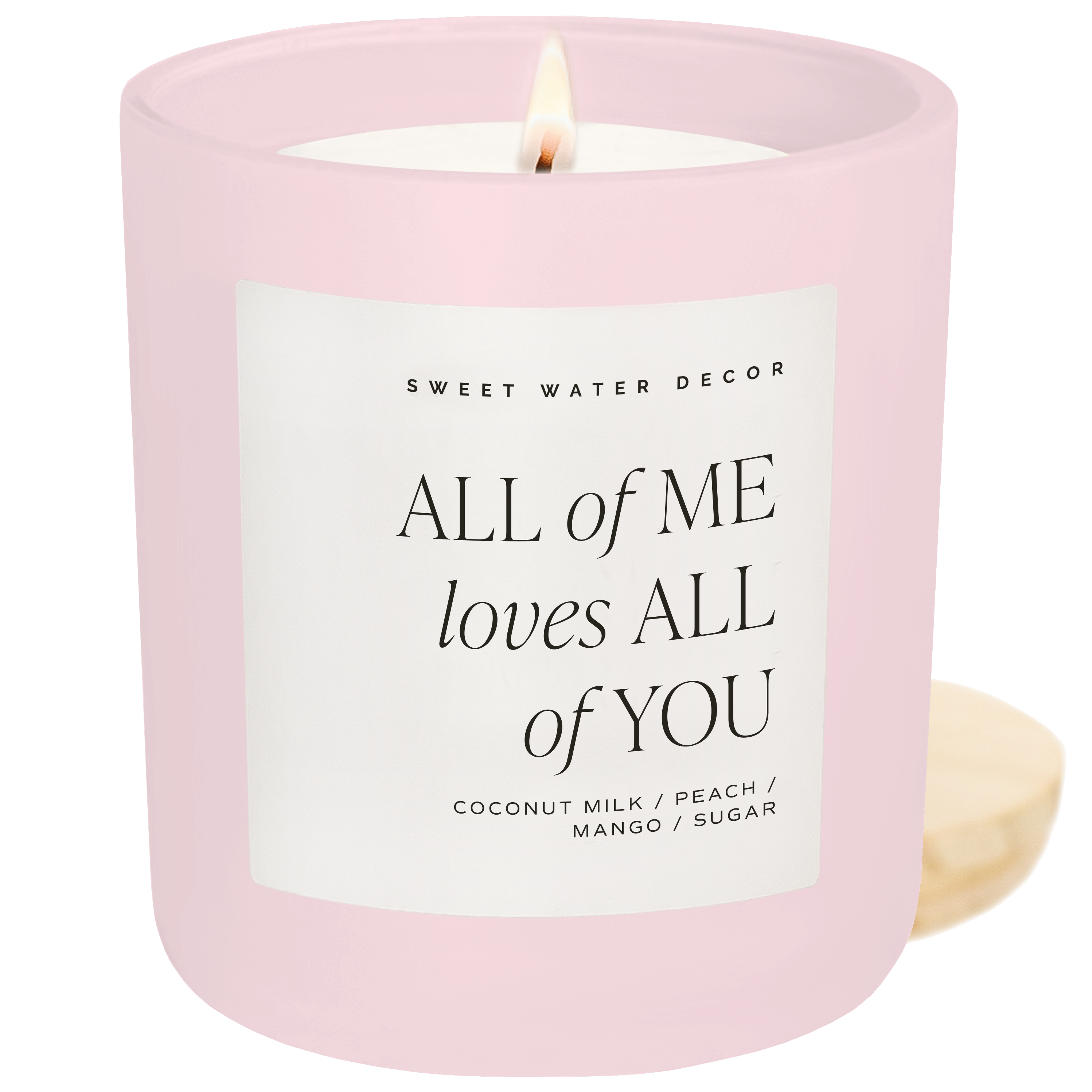 All of Me Loves All of You Soy Candle (15 oz Pink Matte Jar)