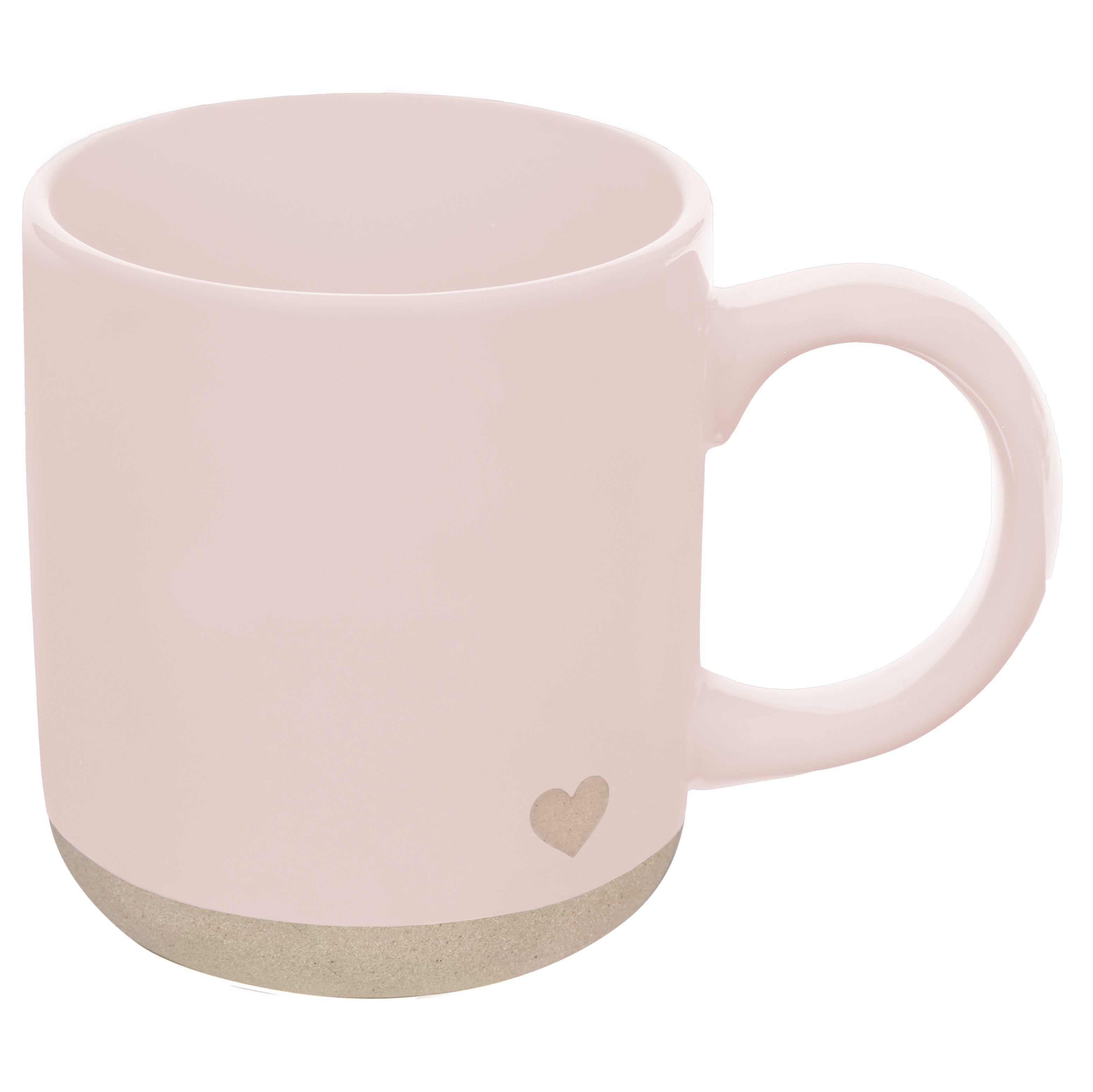 Pink Heart 14oz. Stoneware Coffee Mug