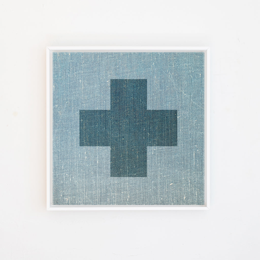 Chambray Cross in Navy | Navy Cross | Canvas