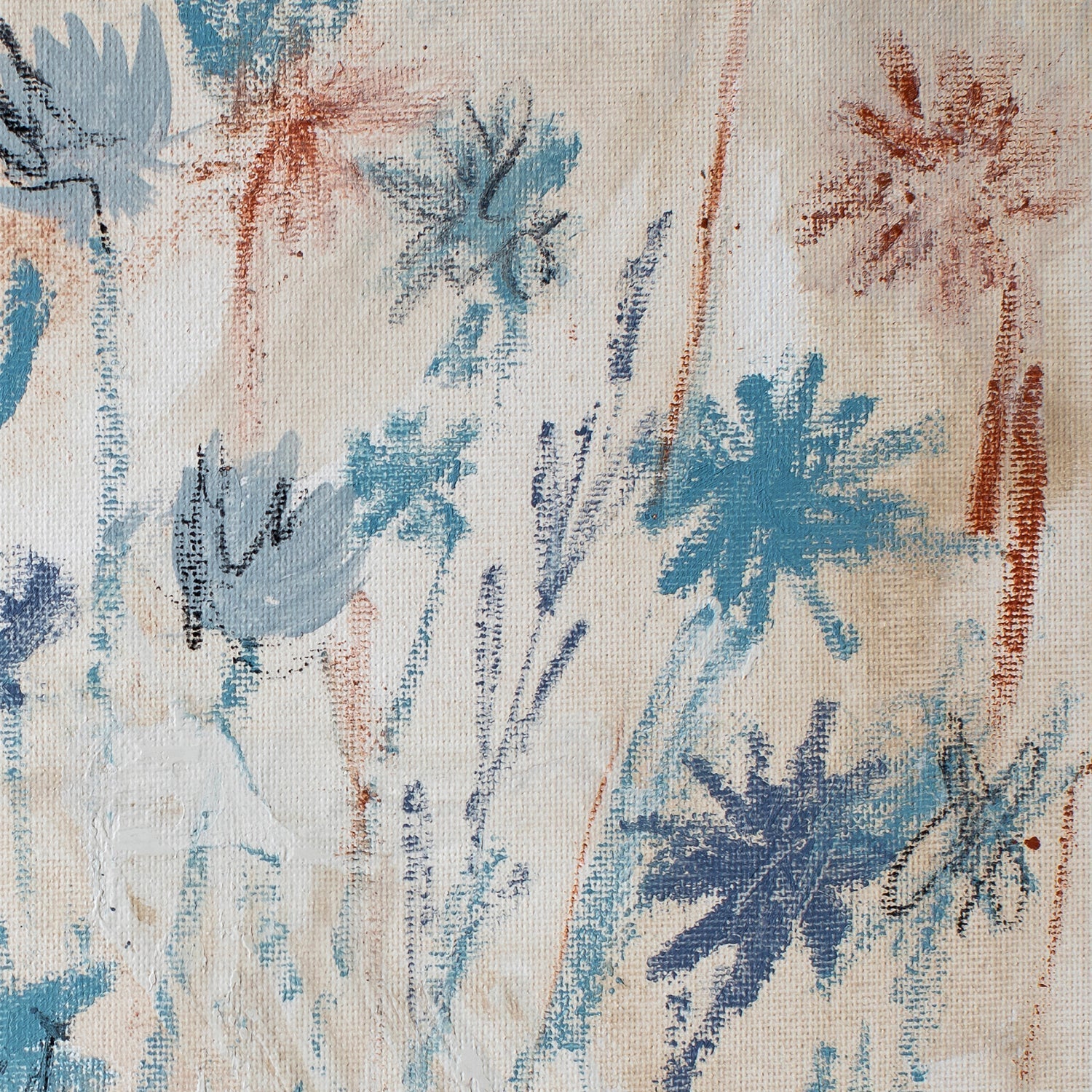 Chicory on Ash Canvas Wall Art . Rectangle