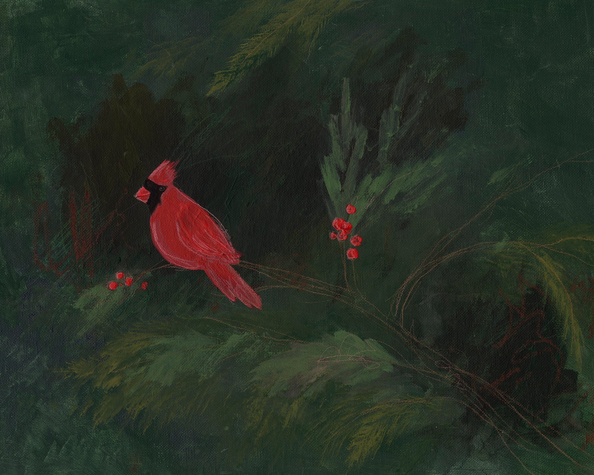 Christmas Cardinal | Canvas