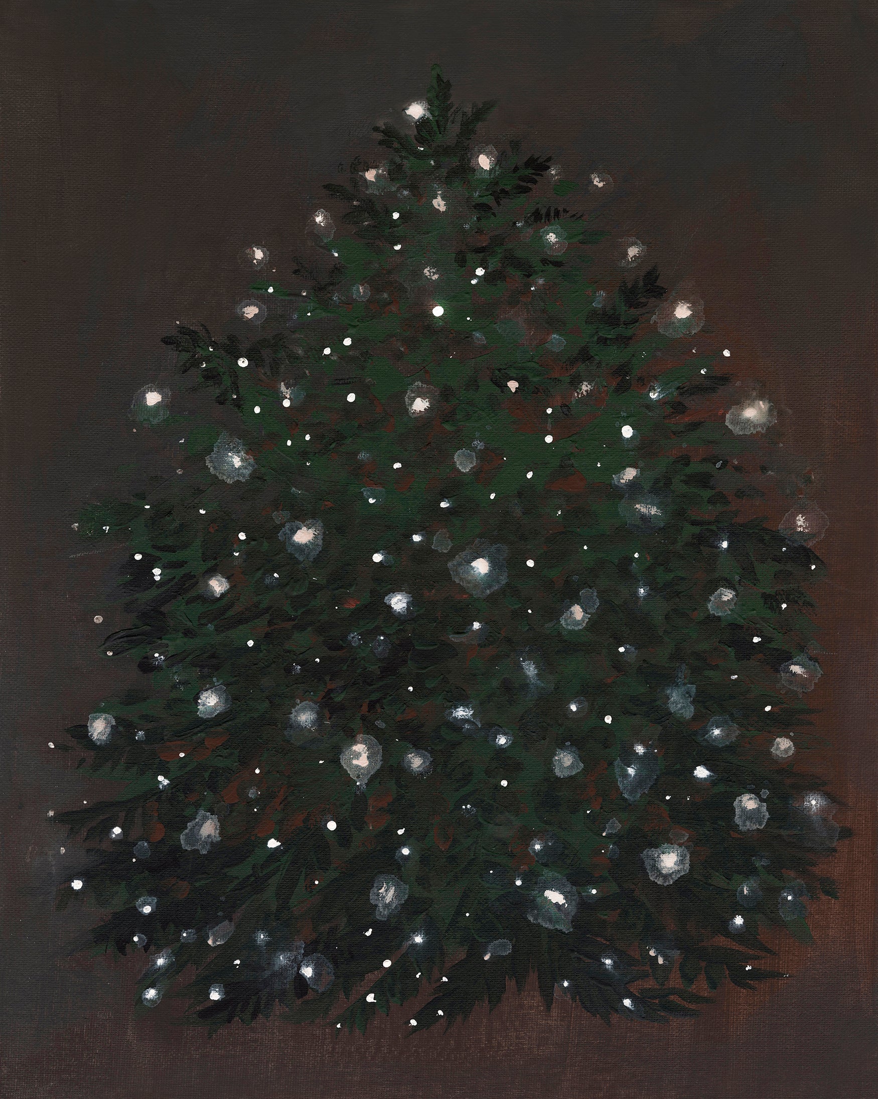 Christmas Tree with Lights | Canvas
