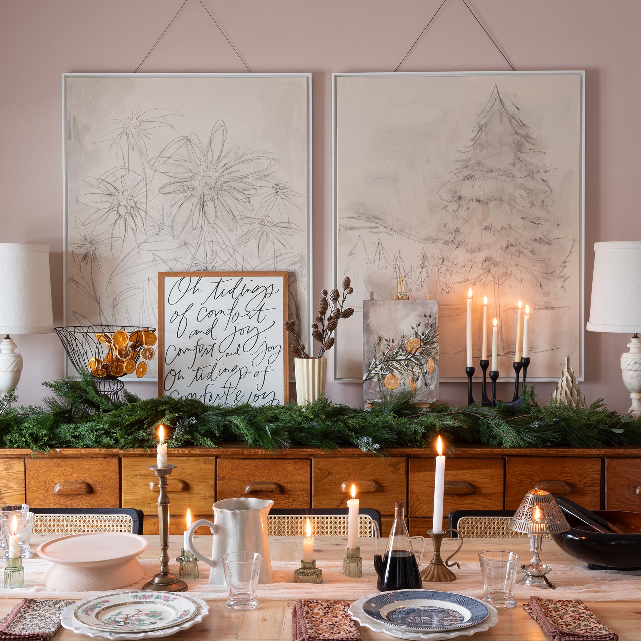 Citrus Garland | Vertical | Canvas