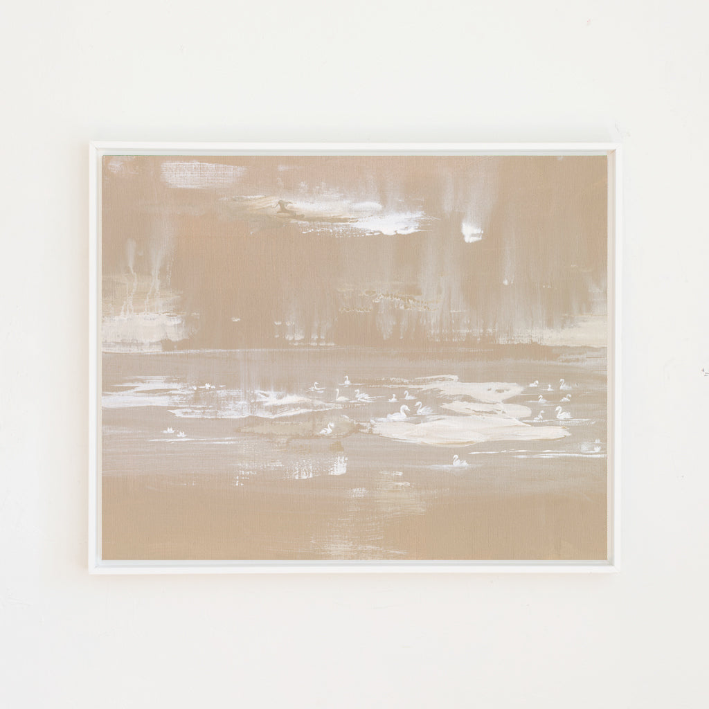 Wabi Sabi Swans Canvas Wall Art