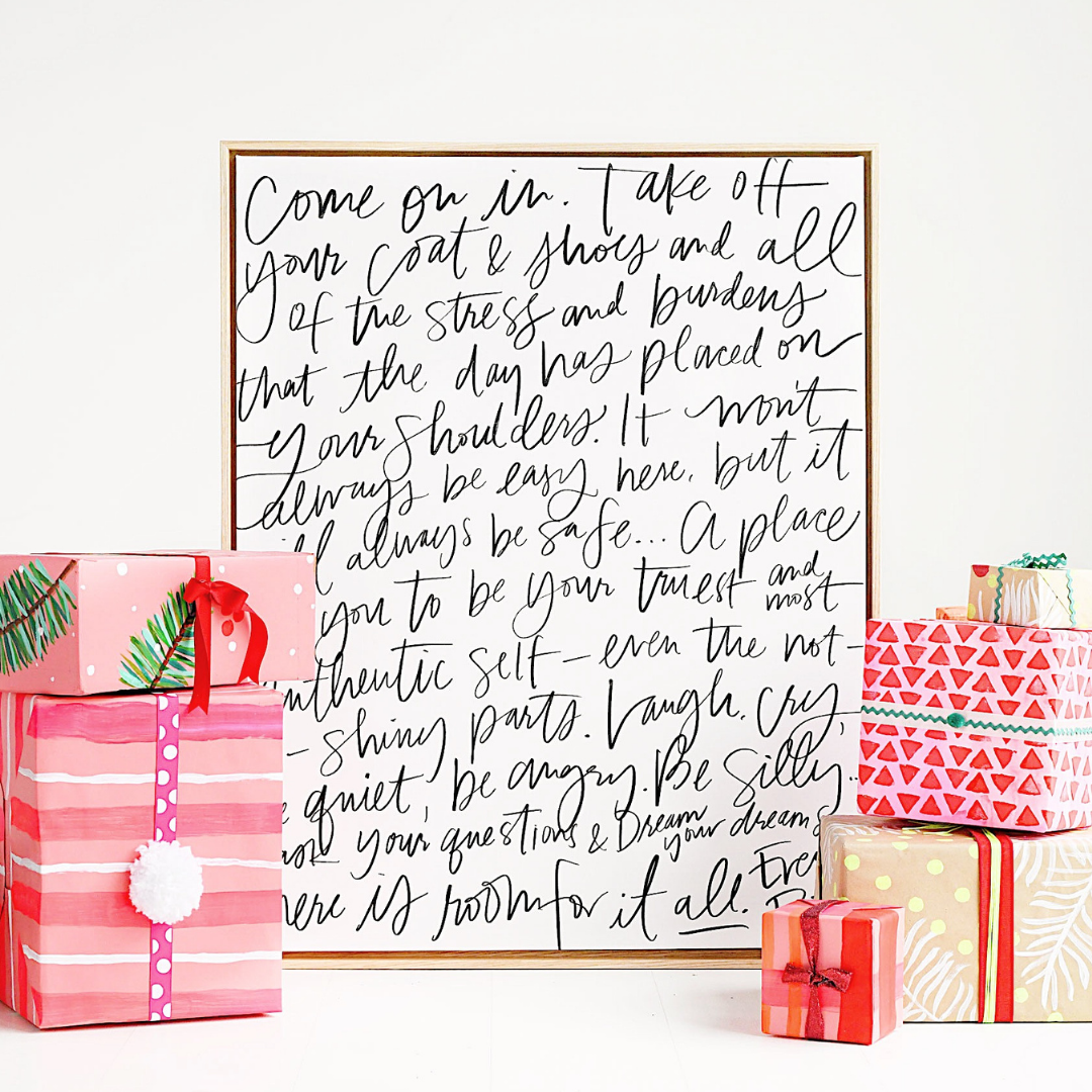 Come On In in Lettering | Chambray | Canvas