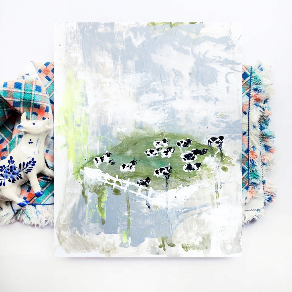 Contented Cows Luxe Art Print