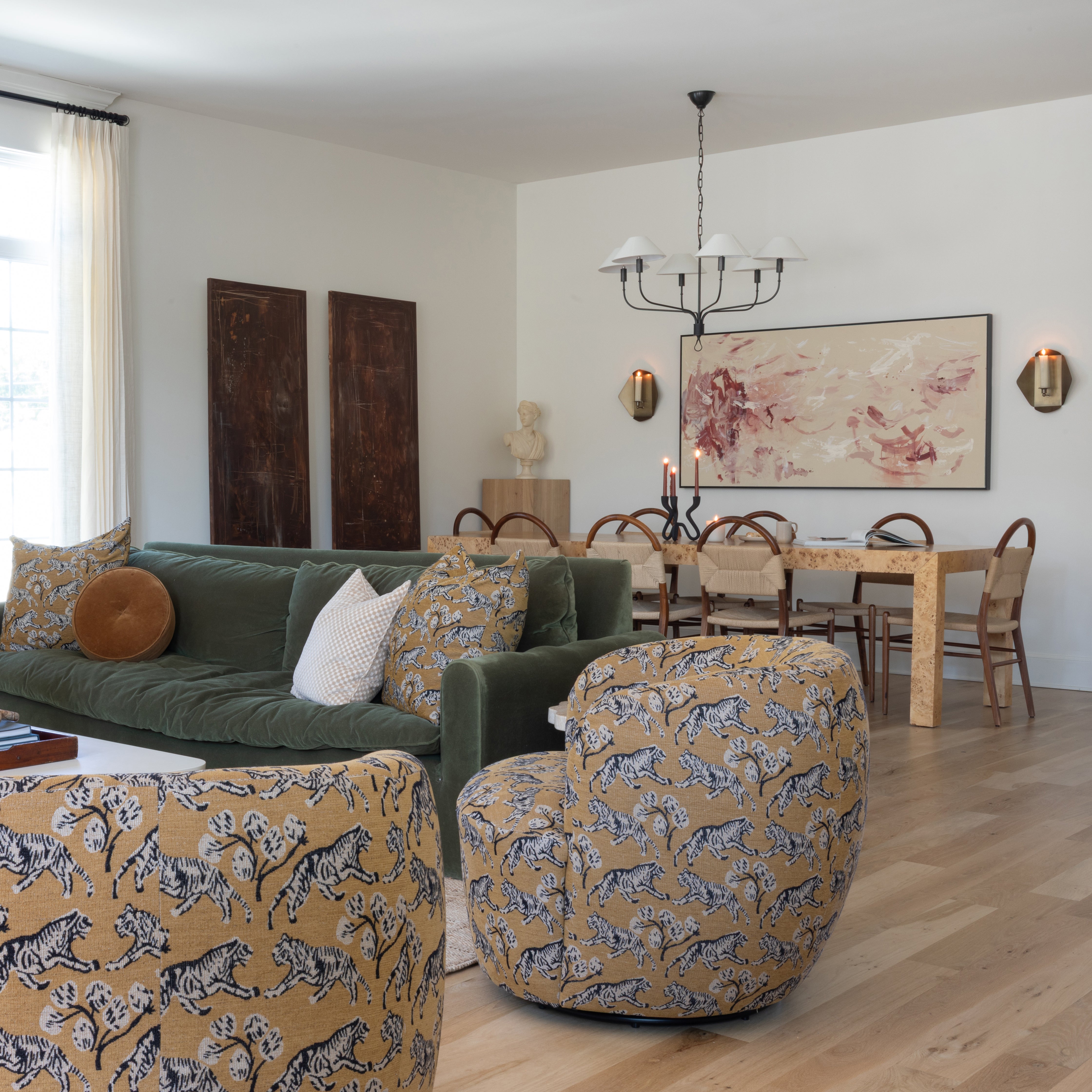 Mocha Mist Canvas Wall Art . Sofa Size (Vertical)