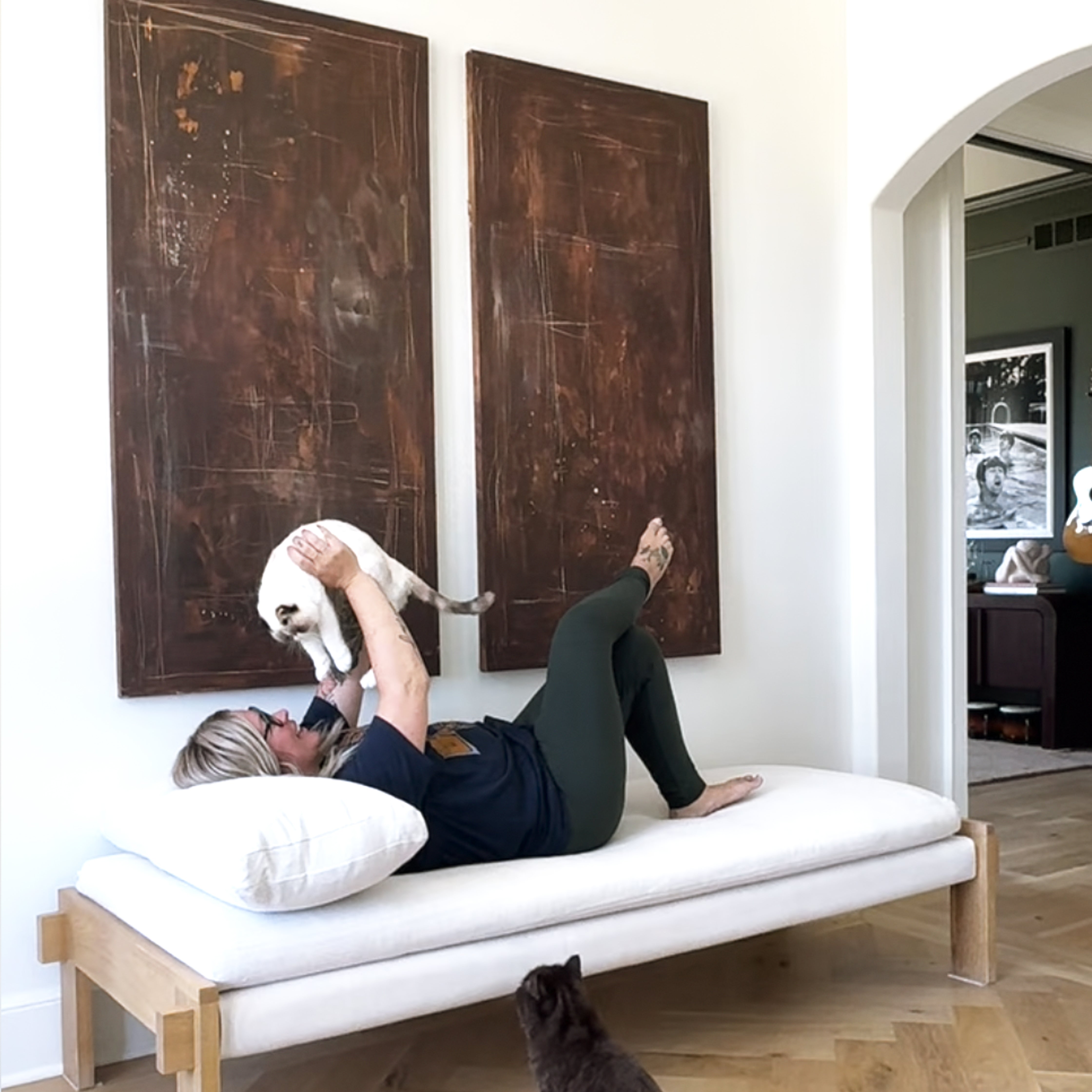 Burnt Toffee Canvas Wall Art . Sofa Size (Vertical)