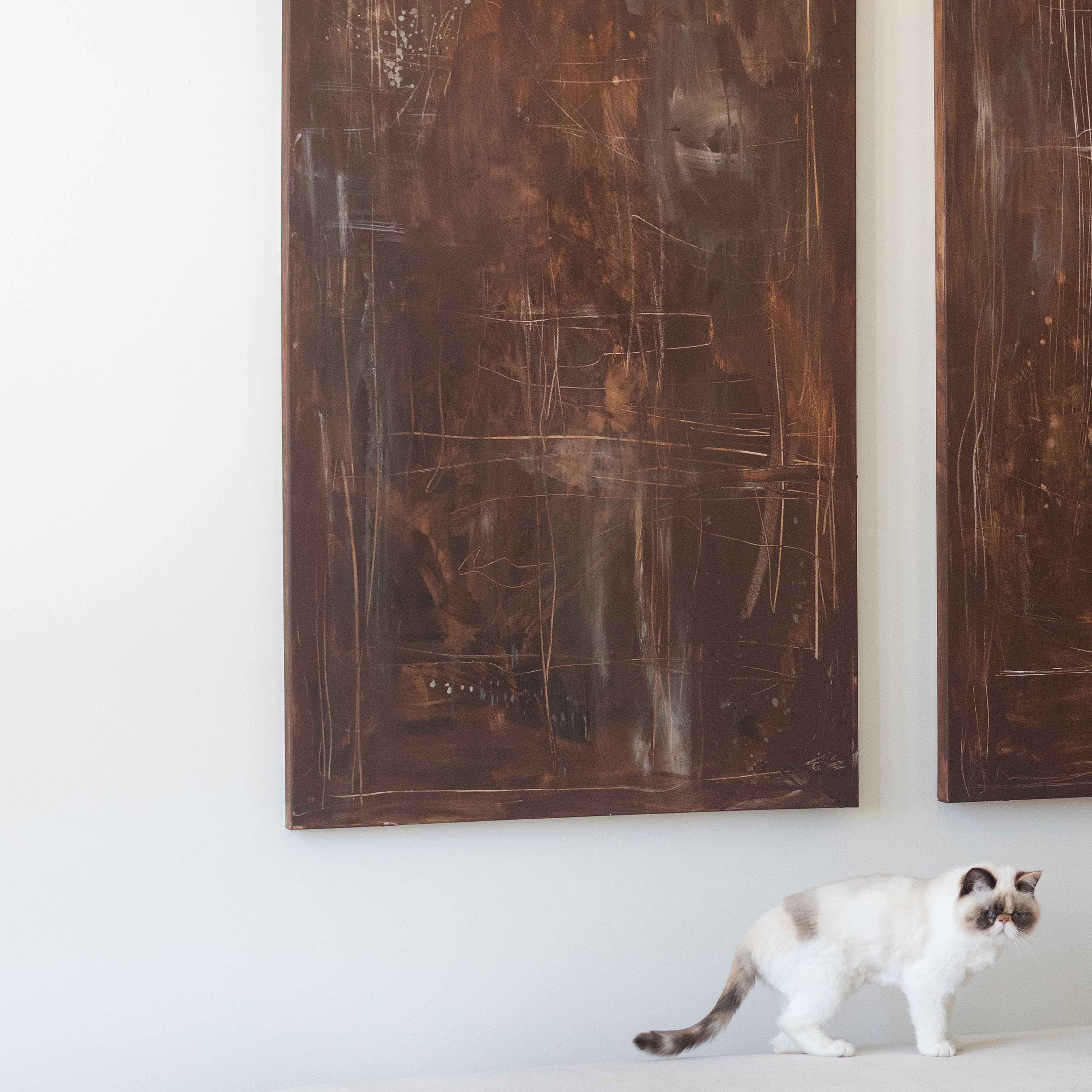 Burnt Toffee Canvas Wall Art . Sofa Size (Vertical)