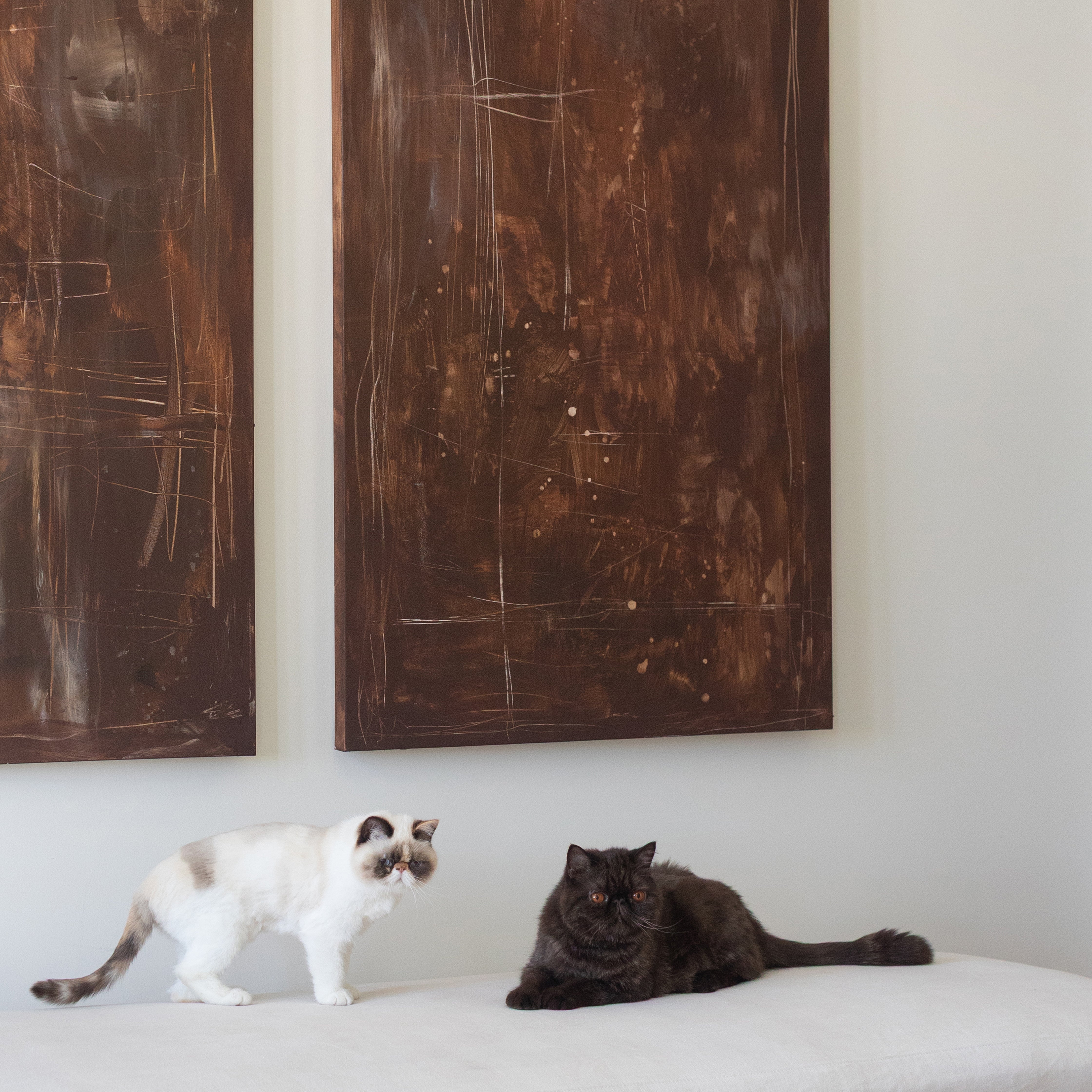 Mocha Mist Canvas Wall Art . Sofa Size (Vertical)