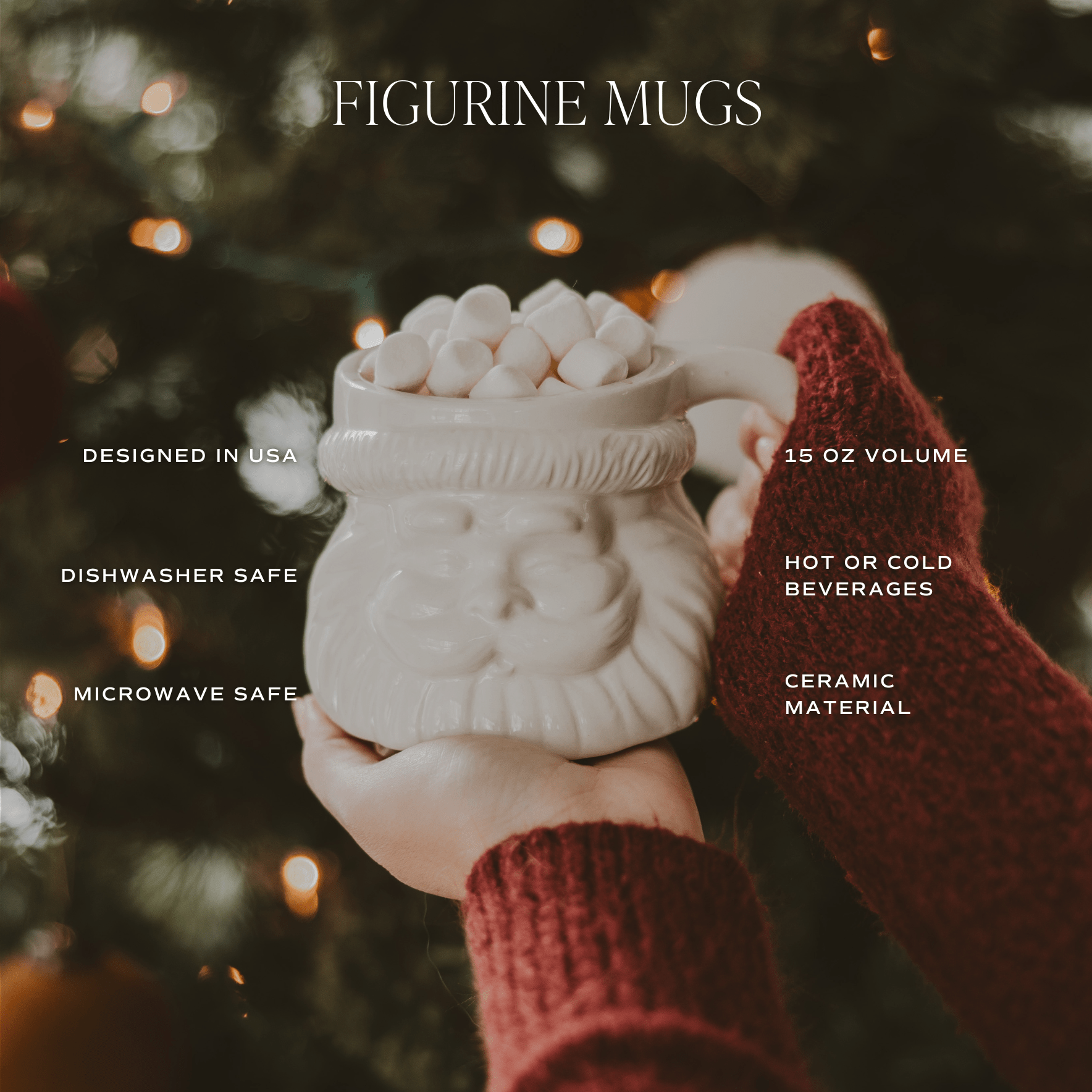 Santa Figurine Coffee Mug (15oz)