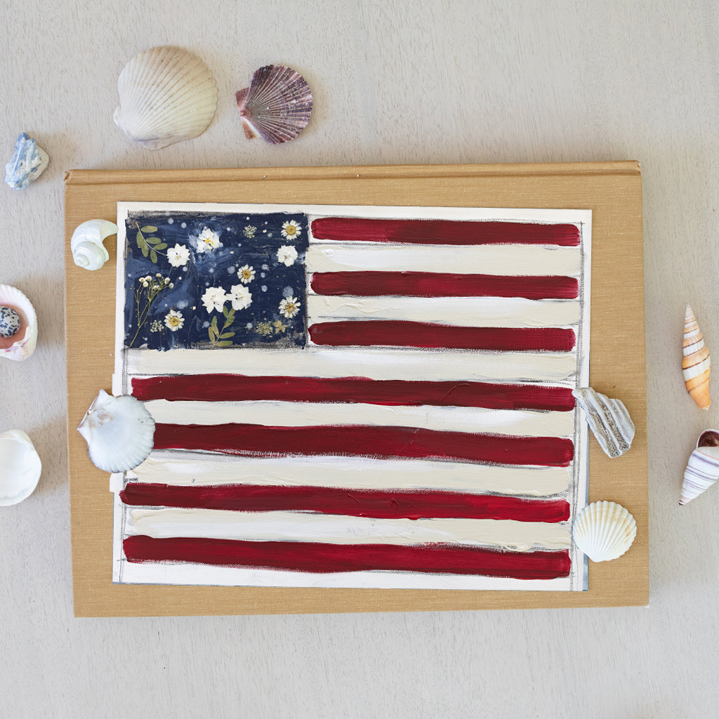 Flowered Flag Luxe Art Print