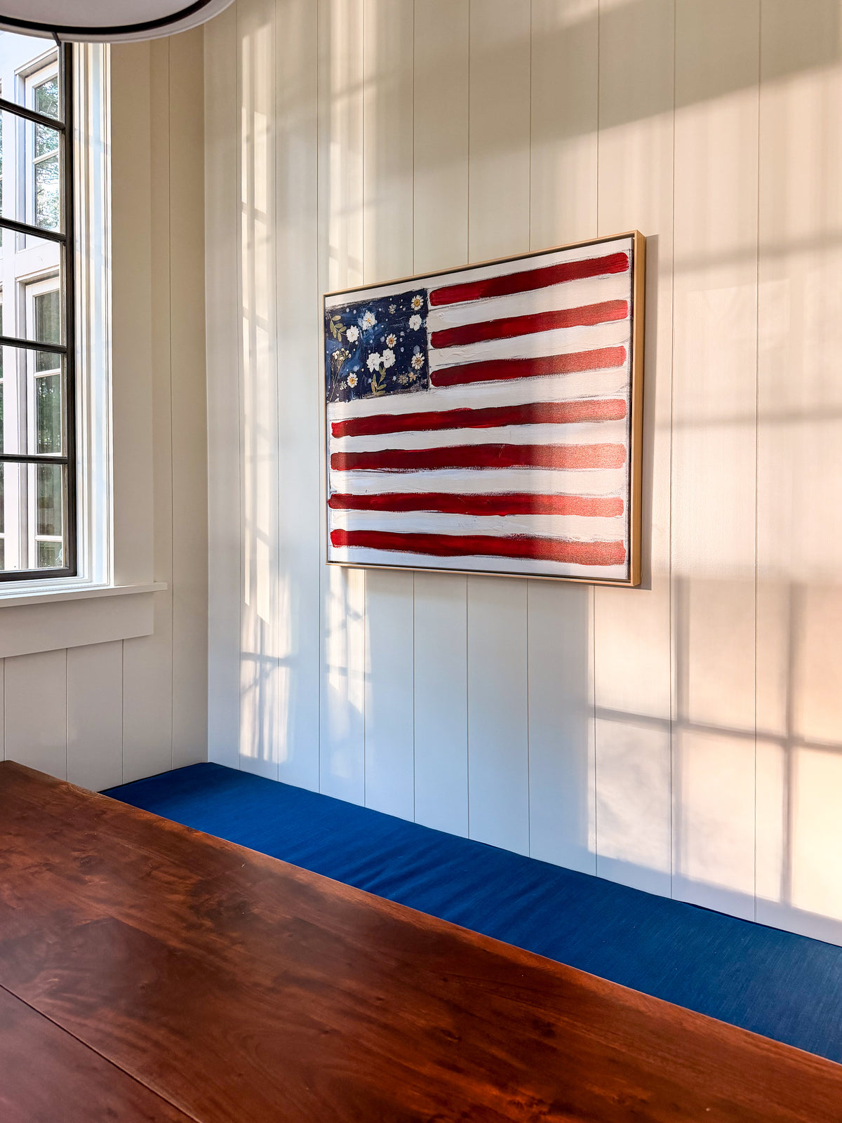 Flowered Flag Canvas Wall Art (Frontier)