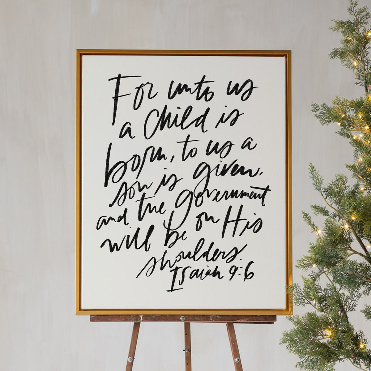 For Unto Us Canvas Wall Art