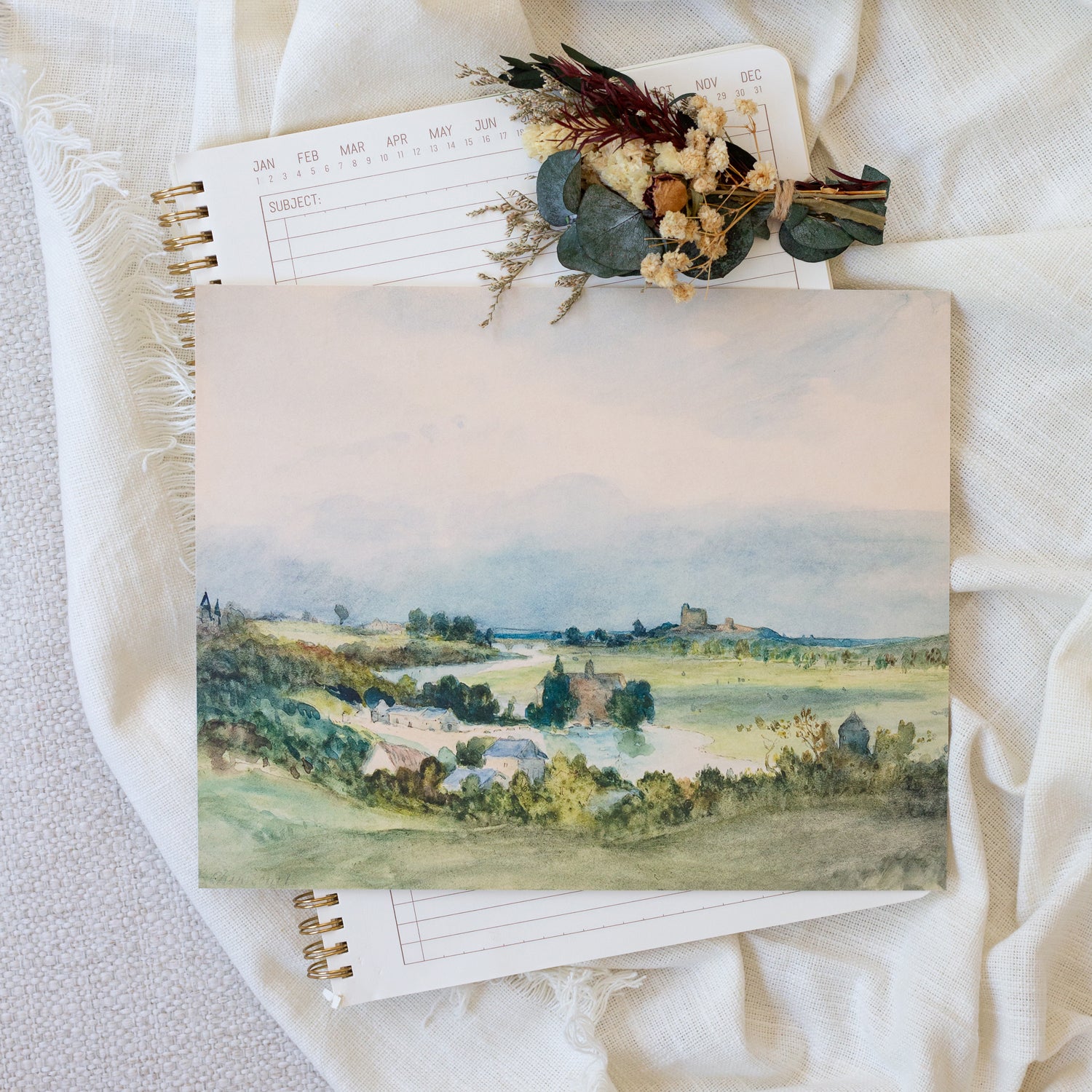 French Watercolor Landscape | Canvas