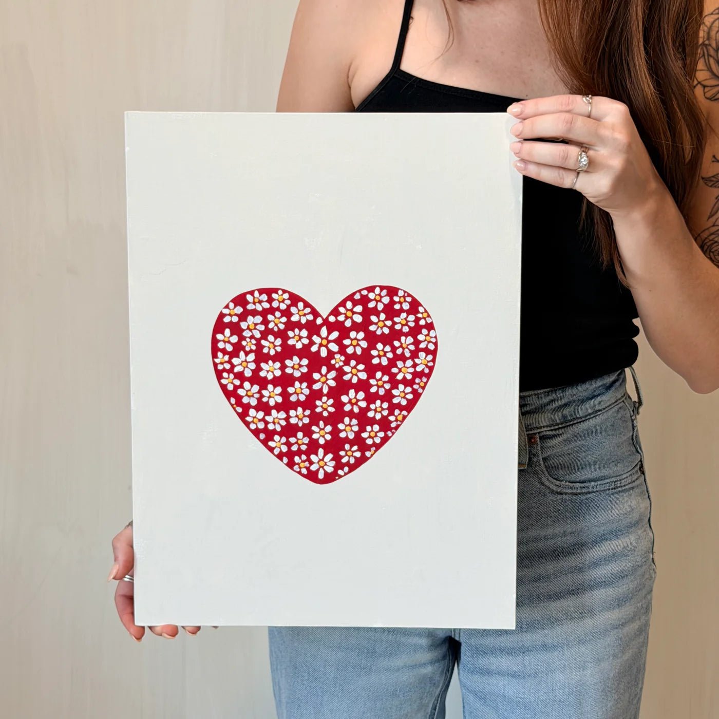 Daisy Heart Luxe Art Print