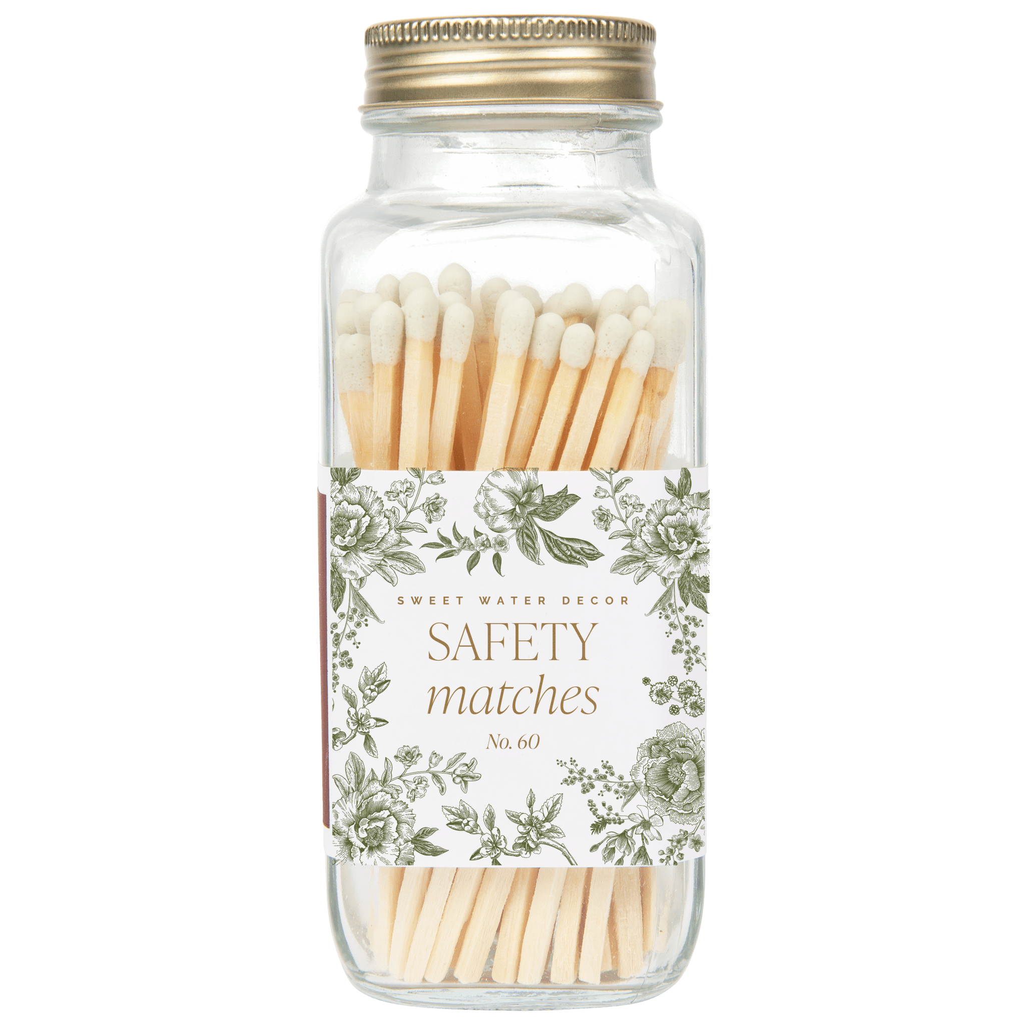Green Delft White Tip Safety Matches (60 Count, 3.75")