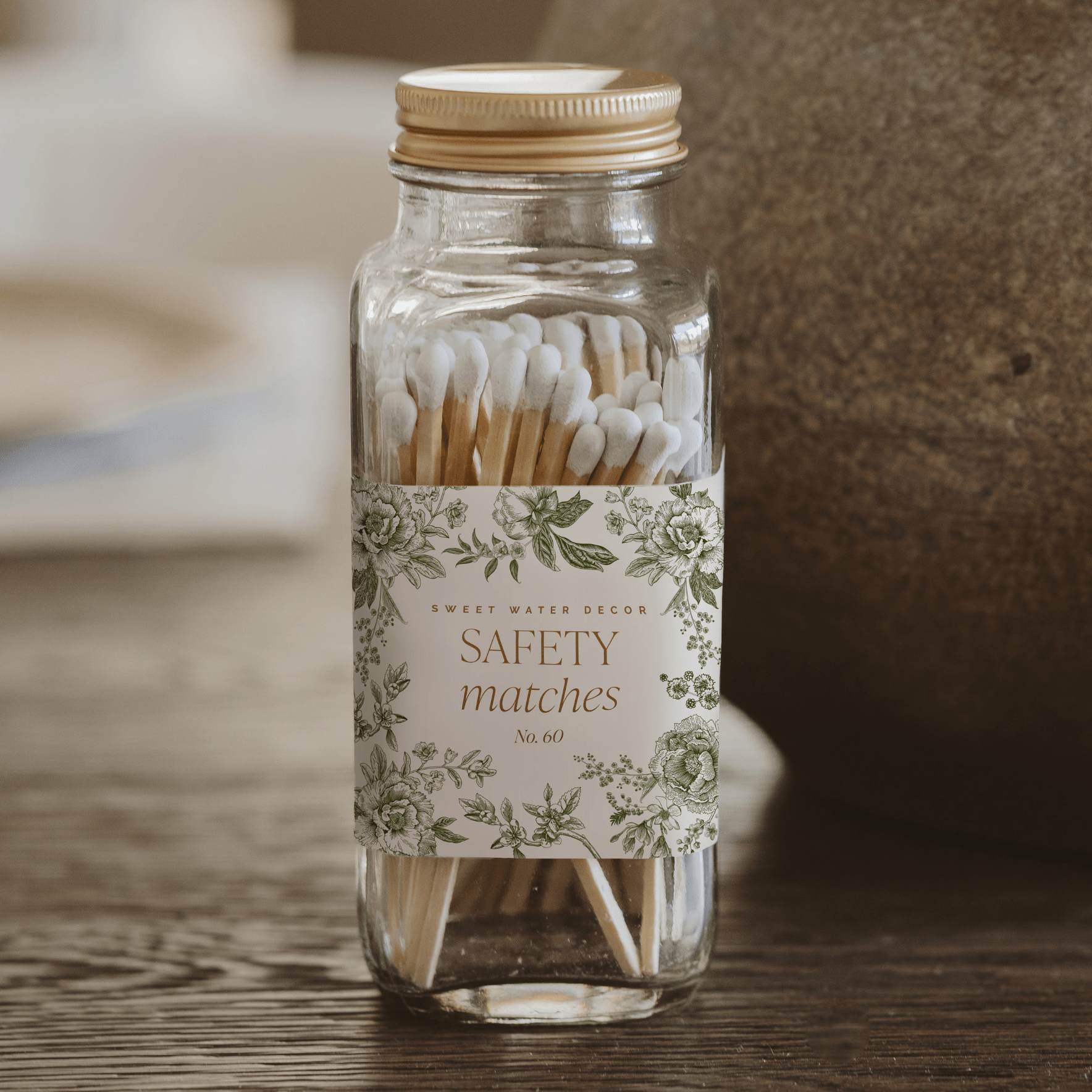 Green Delft White Tip Safety Matches (60 Count, 3.75")