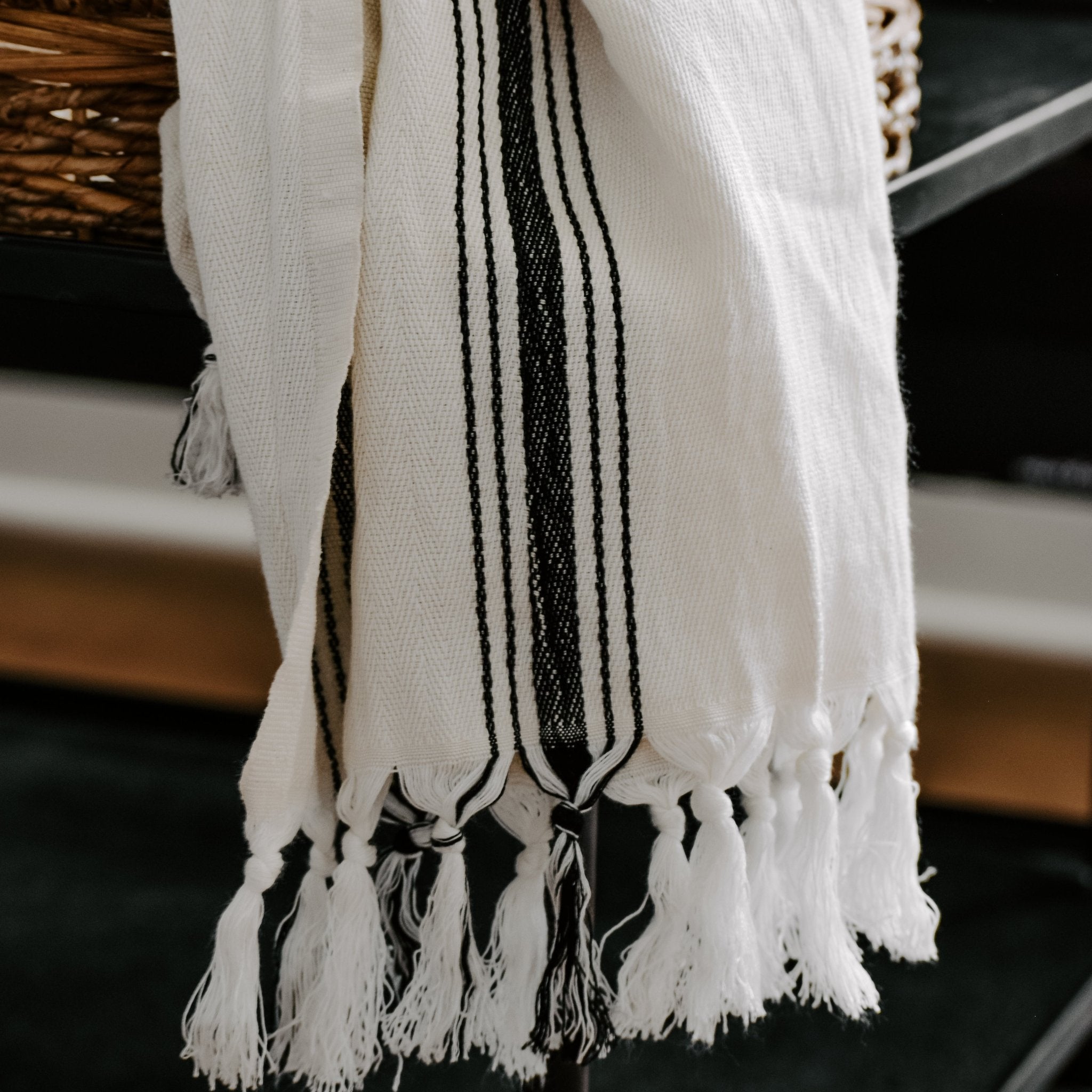 Savannah Turkish Cotton + Bamboo Hand Towel (Five Stripe)