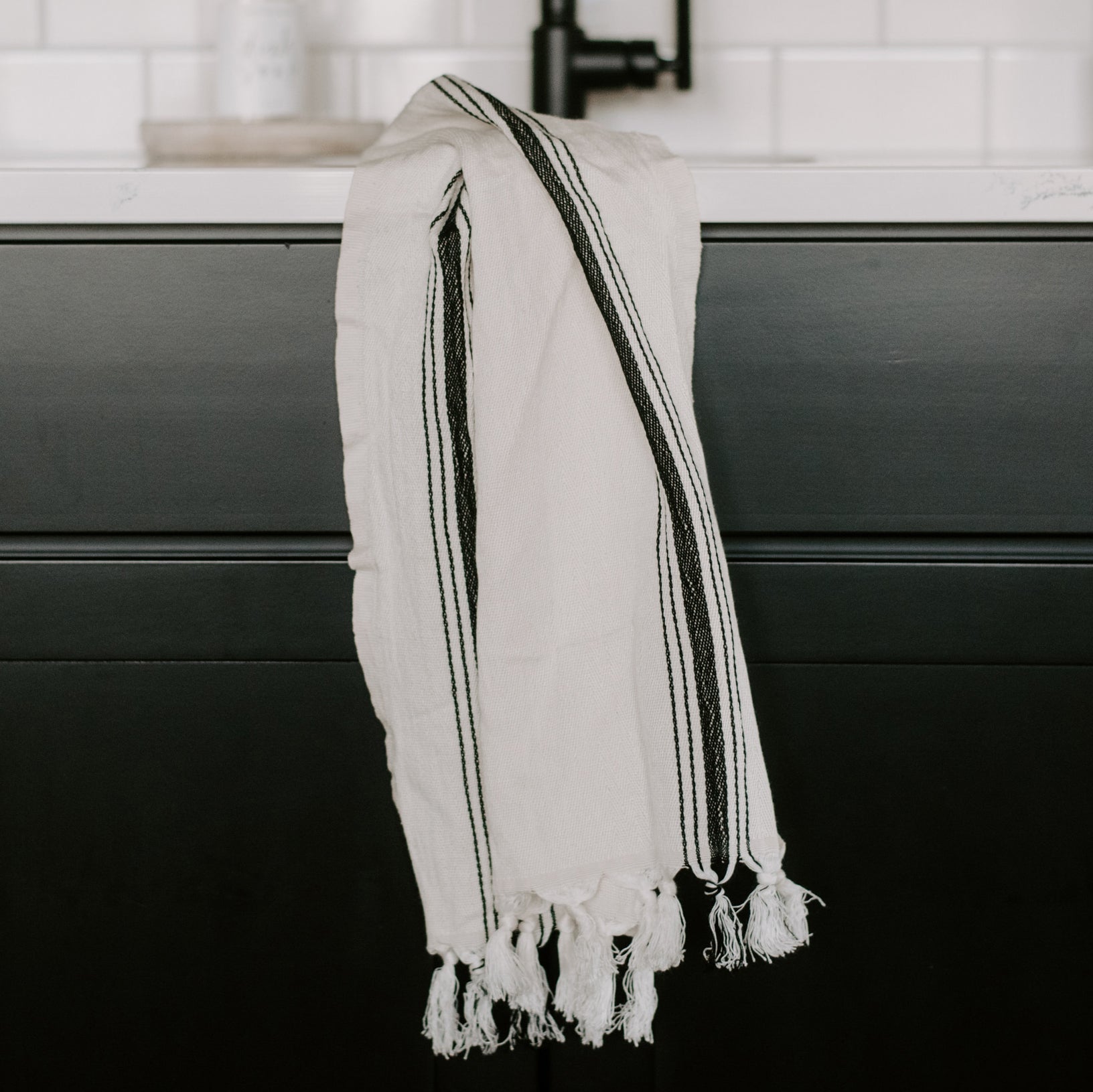 Savannah Turkish Cotton + Bamboo Hand Towel (Five Stripe)