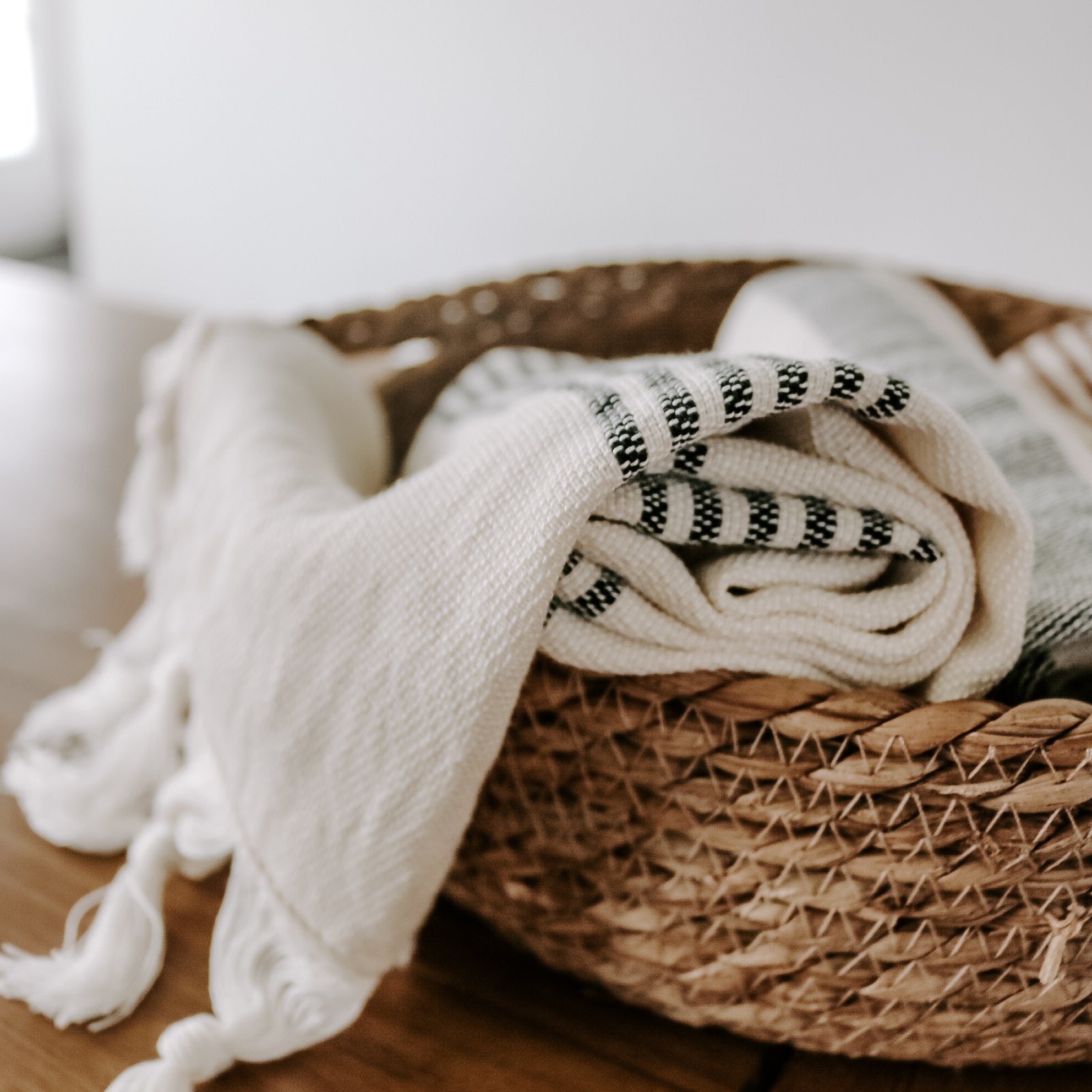 Turkish Cotton + Bamboo Hand Towel (Multi Stripes)