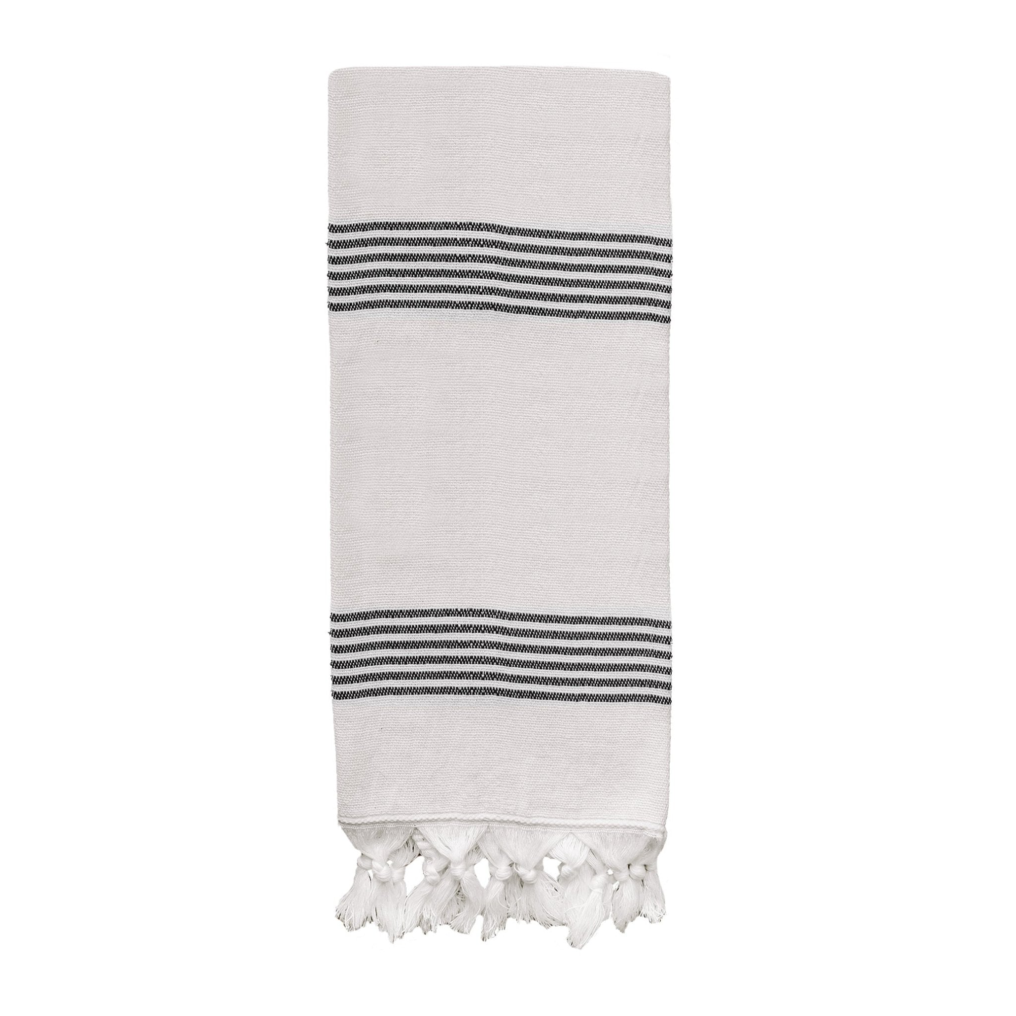 Turkish Cotton + Bamboo Hand Towel (Multi Stripes)