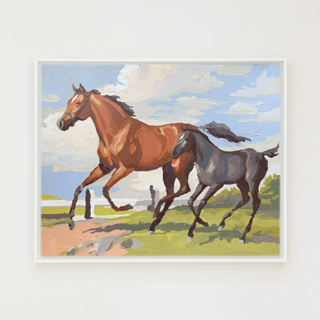 Horse and Foal Paint by Number Canvas Wall Art