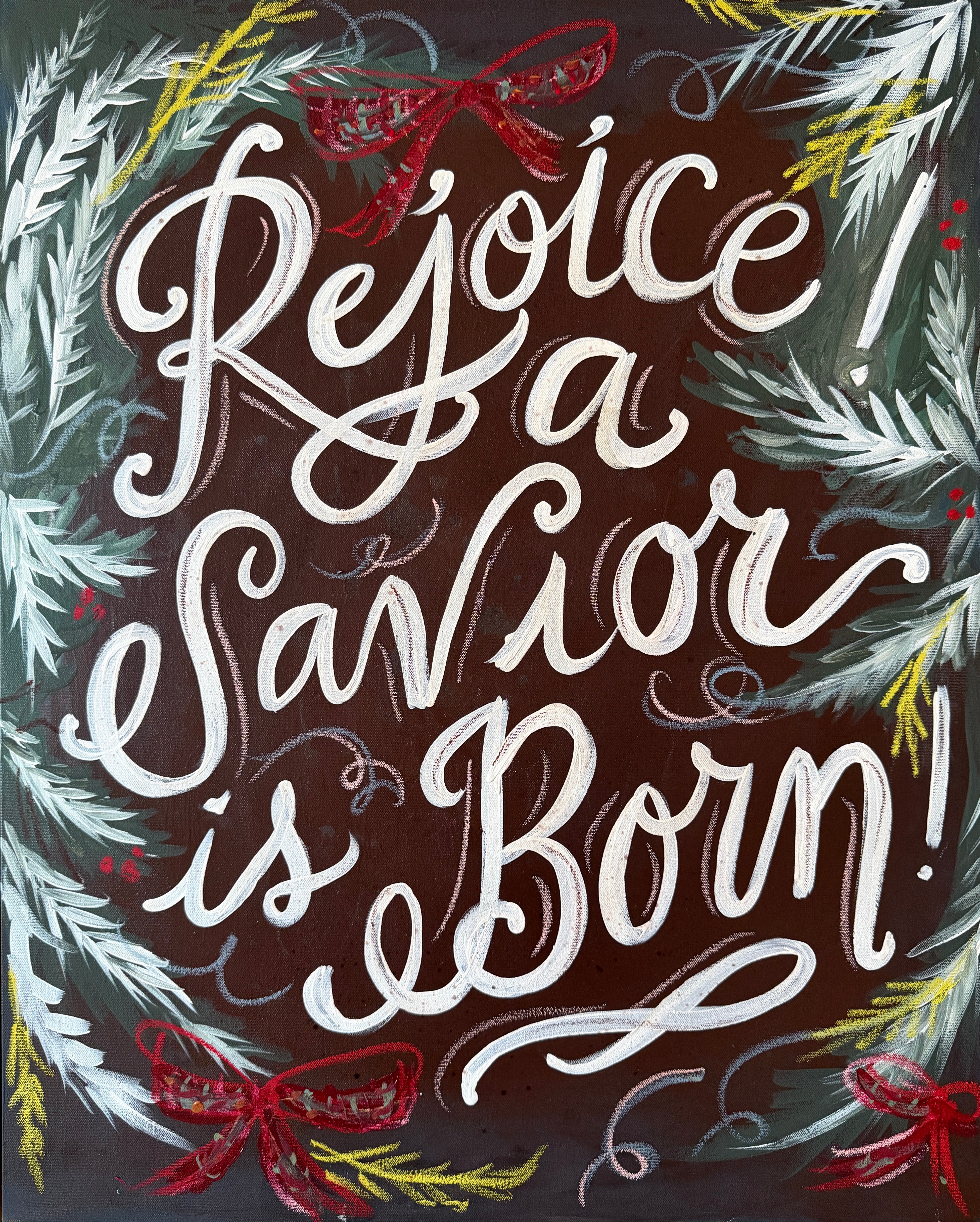 Rejoice! A Savior is Born Canvas Wall Art