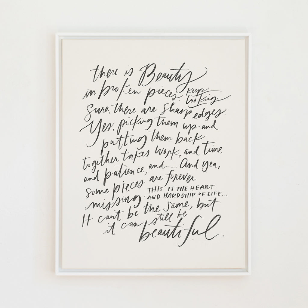 Beauty In Broken Pieces Canvas Wall Art
