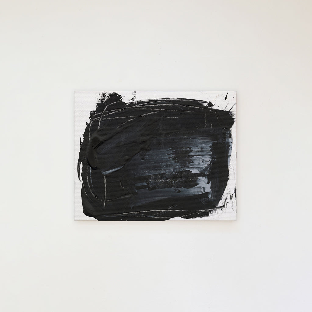 Black Splotch Mini ✧・゚ Textured Canvas Wall Art