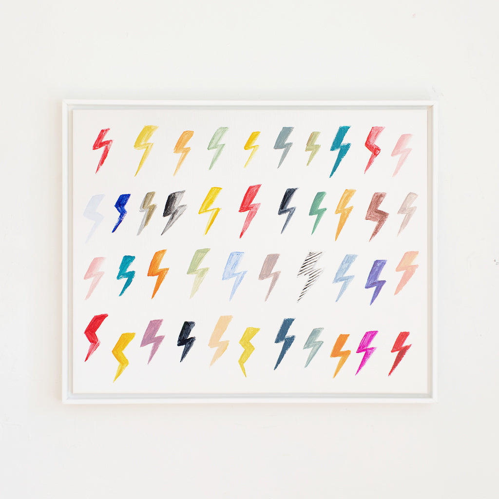 Kids Rainbow Bolts Canvas Wall Art