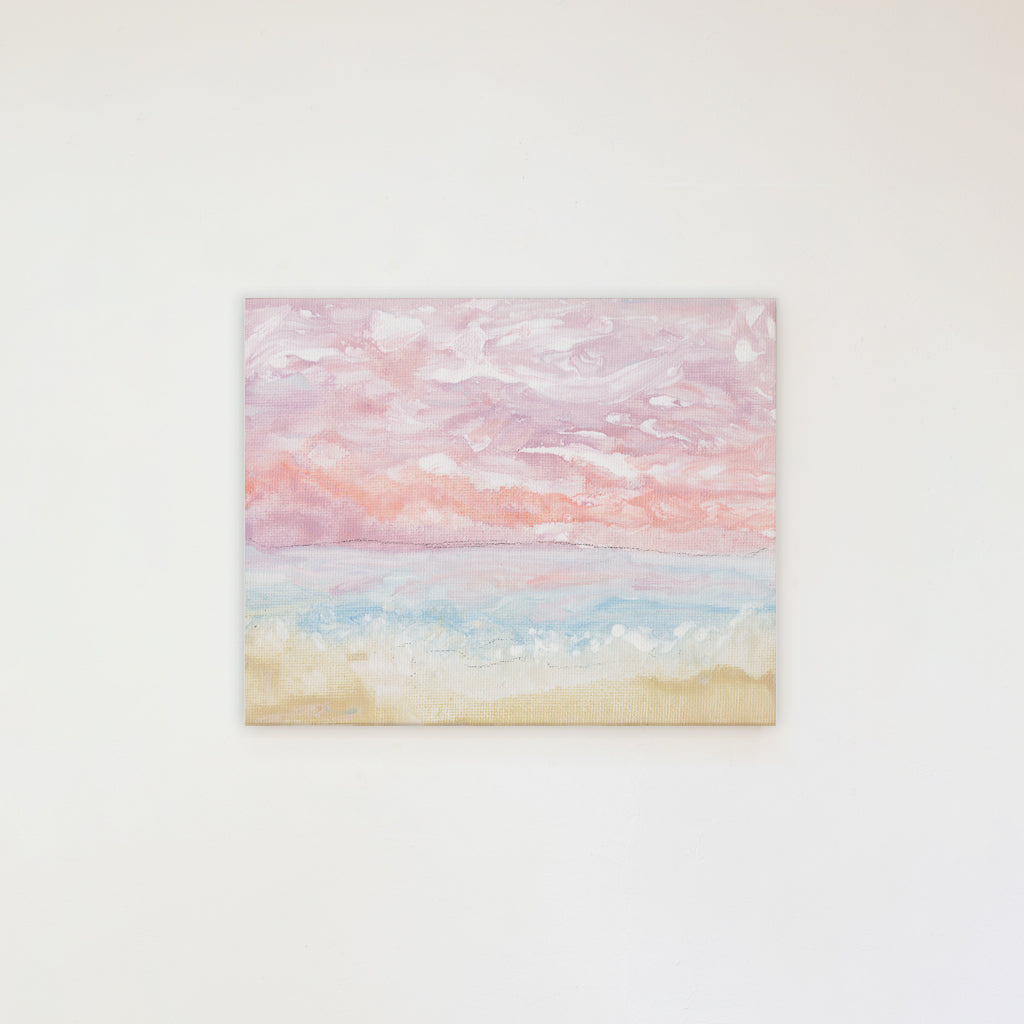 Cotton Candy Shore Mini ✧・゚ Textured Canvas Wall Art