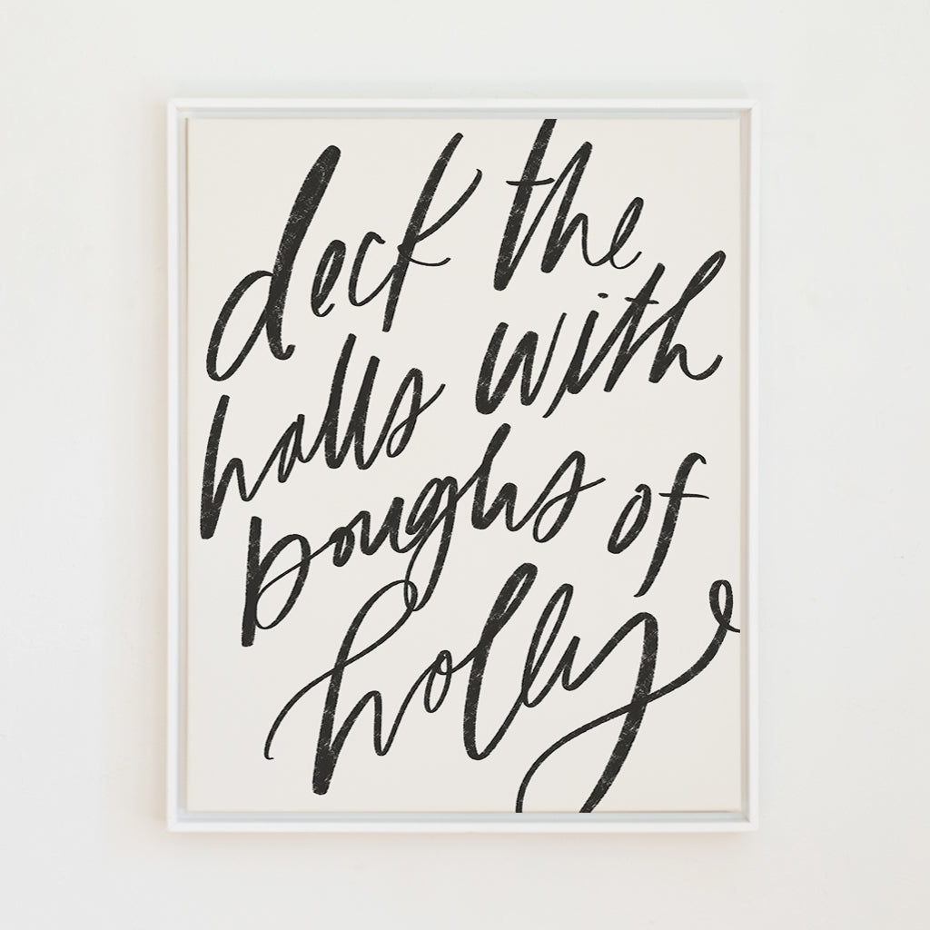 Deck the Halls Alabaster Canvas Wall Art