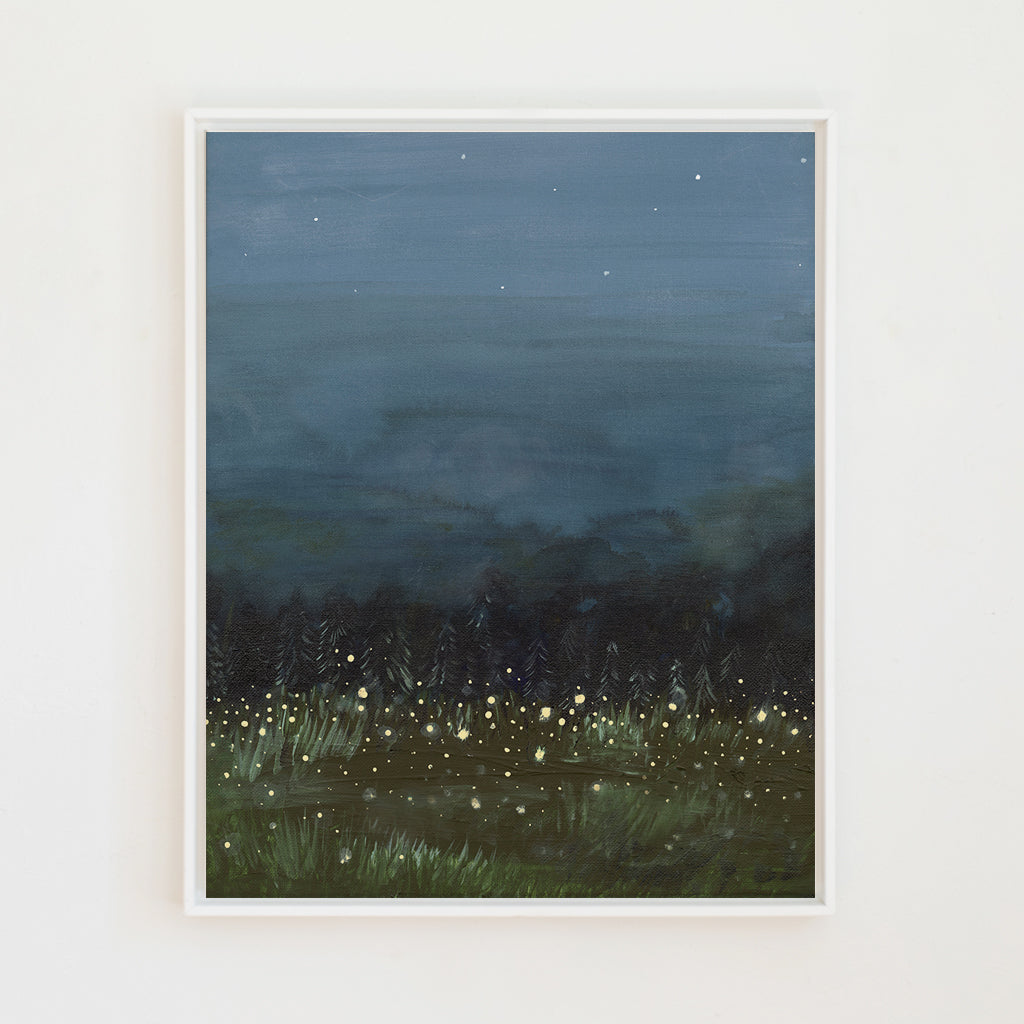 Firefly Forest Canvas Wall Art