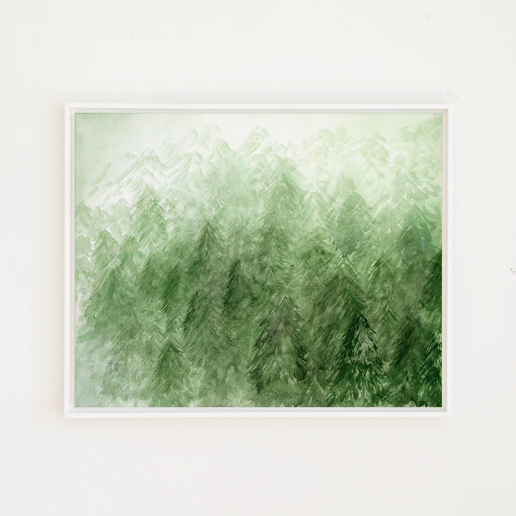 Foggy Forest Canvas Wall Art