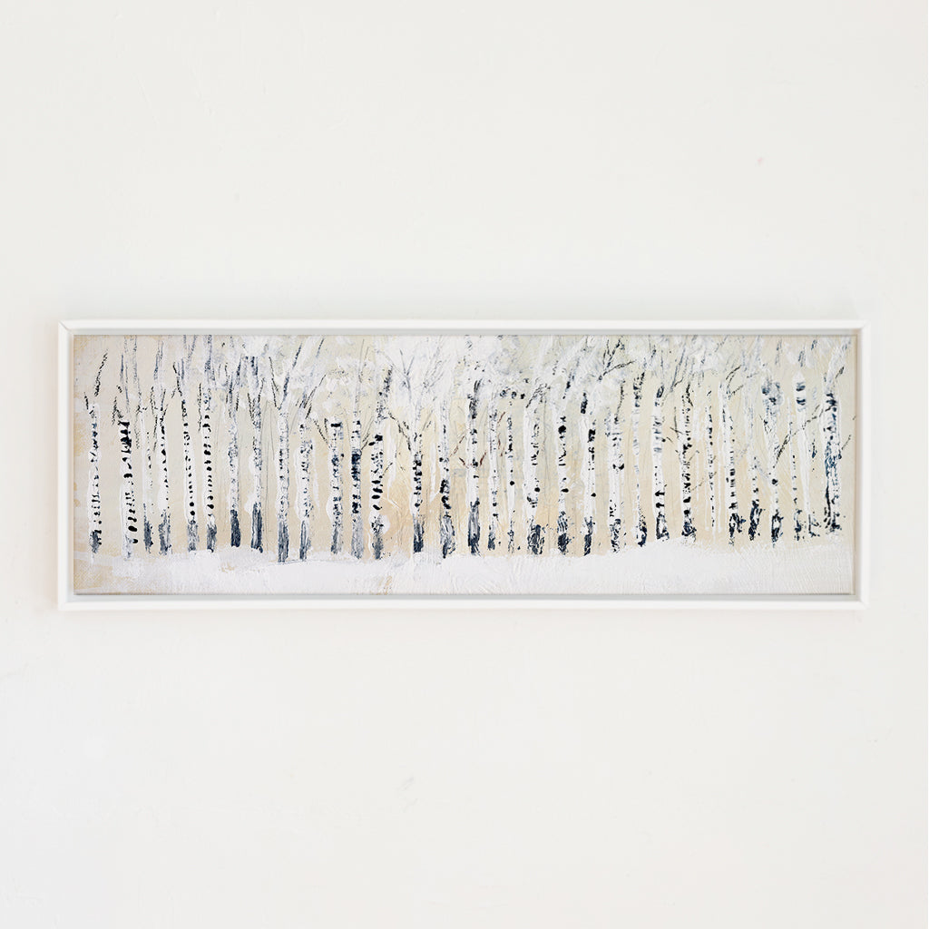 Glowing Birch Canvas Wall Art . Pano
