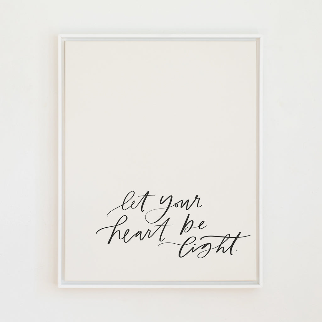 Let Your Heart be Light | Alabaster | Canvas