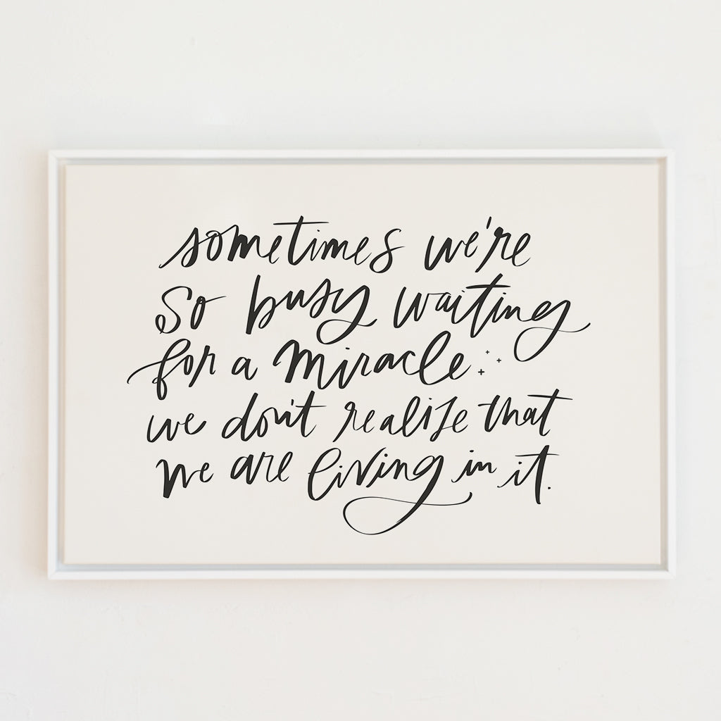 Living in the Miracle | Alabaster | Canvas