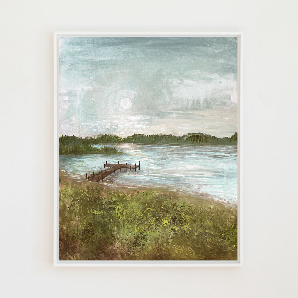 Magic Hour at the Dock Canvas Wall Art