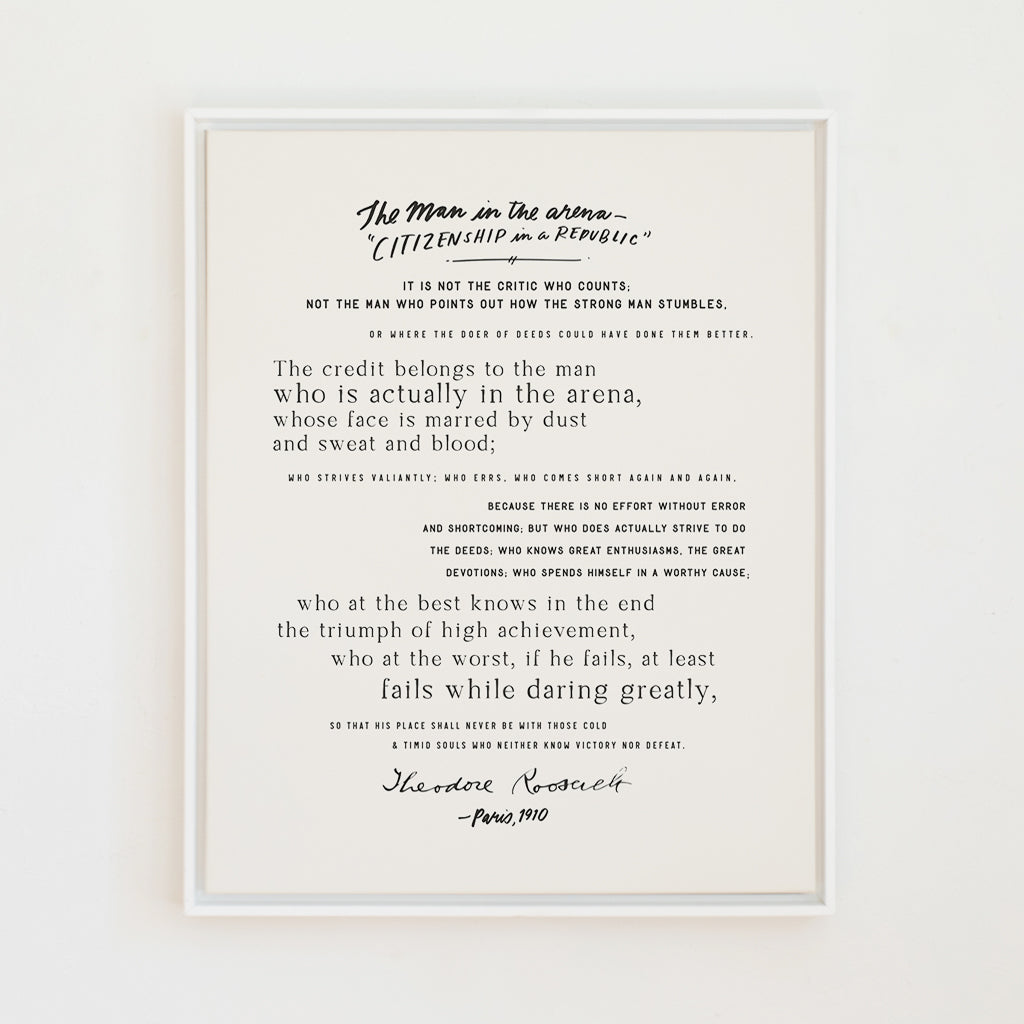 Man In The Arena | Canvas