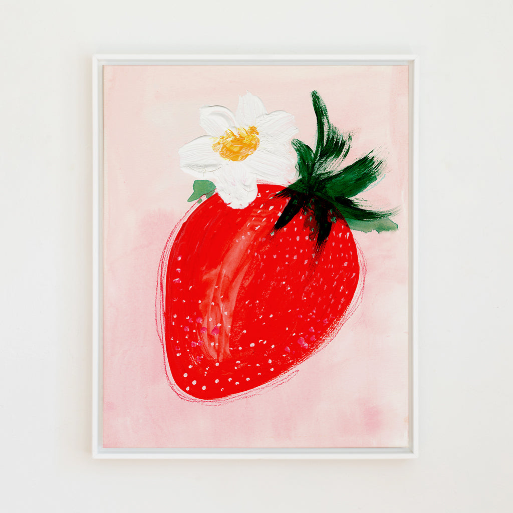 Strawberry On Blush | Canvas
