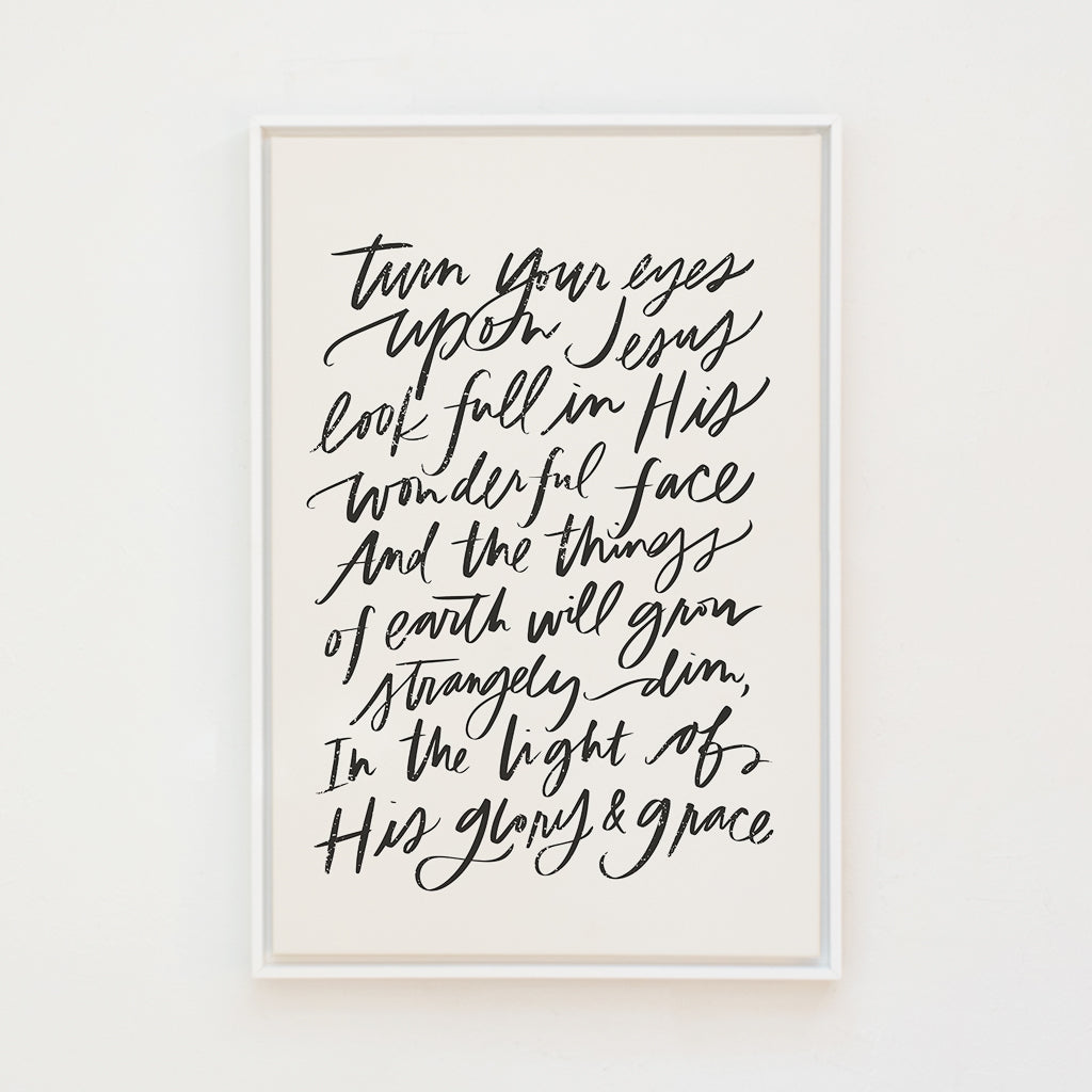 Turn Your Eyes Upon Jesus | Camp Green | Canvas